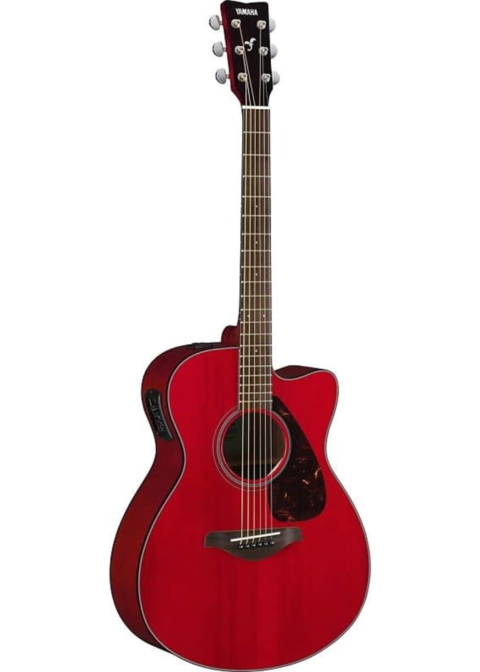 Yamaha Yamaha FSX800C RR Small Body A/E Guitar Solid Top, Ruby Red