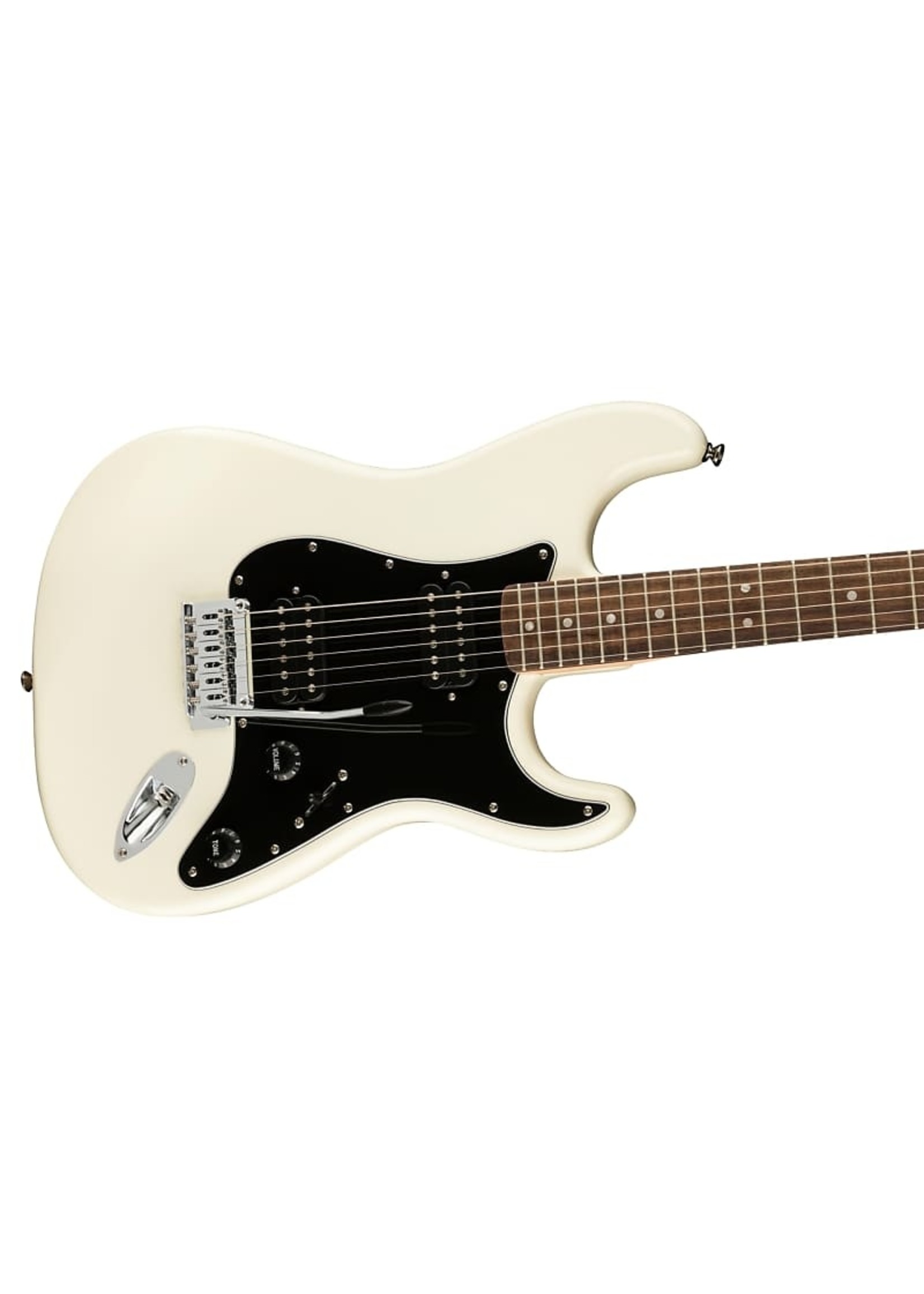 Squier Squier 0378051505 Affinity Series Stratocaster HH, Laurel Fingerboard, Black Pickguard, Olympic White