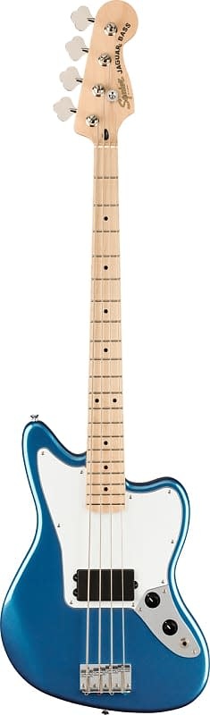 Squier 0378502502 Affinity Series Jaguar Bass H, Maple Fingerboard, White  Pickguard, Lake Placid Blue