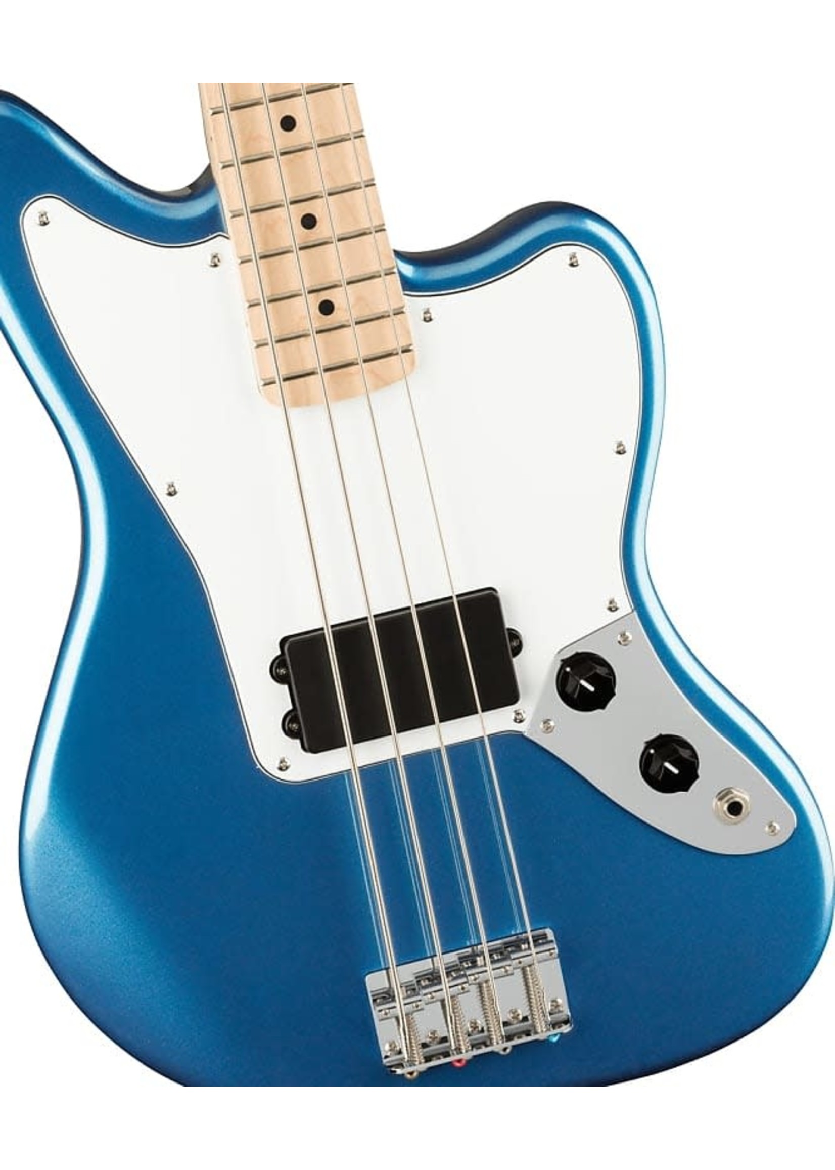 Squier Squier 0378502502 Affinity Series Jaguar Bass H, Maple Fingerboard, White Pickguard, Lake Placid Blue