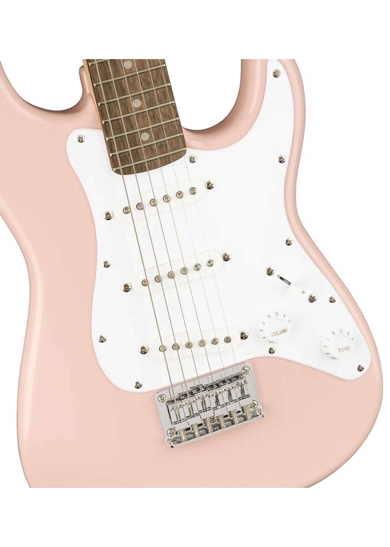 Squier Squier 0370121556 Mini Stratocaster, Laurel Fingerboard, Shell Pink