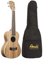 Amahi Amahi UK330C Concert Ukulele, Zebrawood