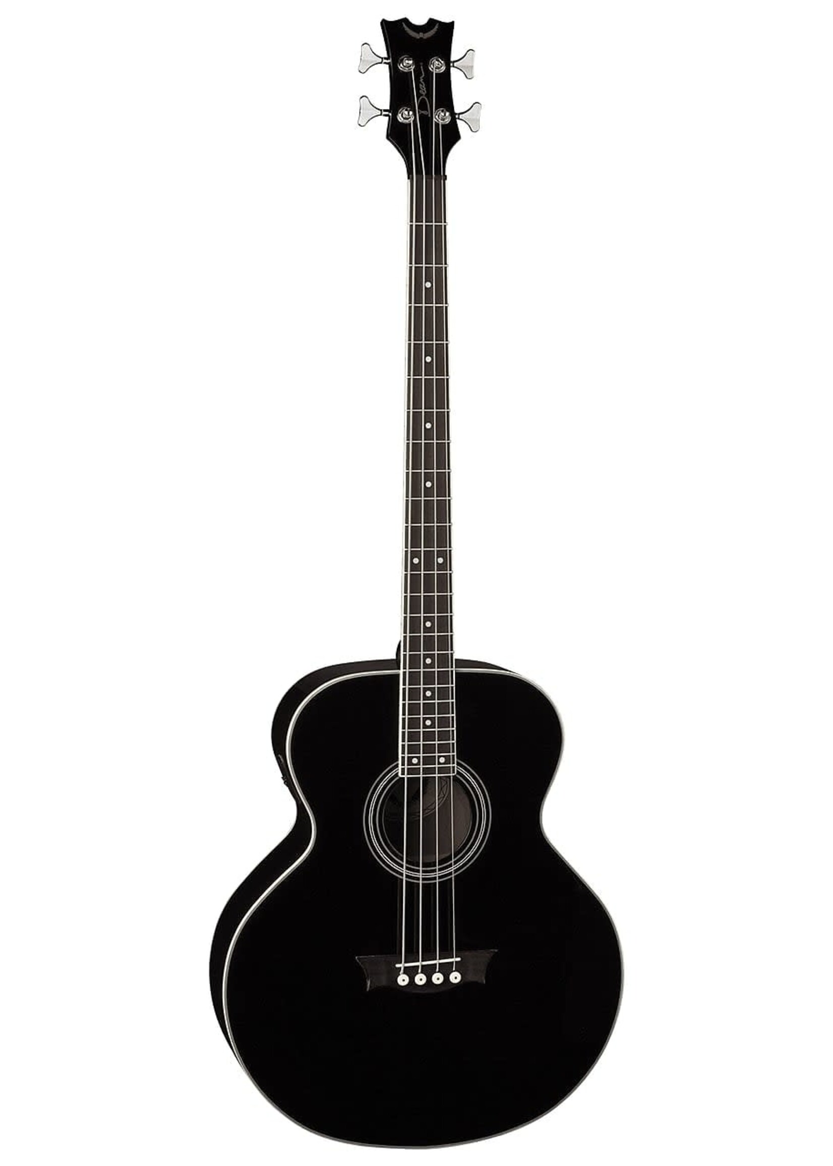 Dean Dean EAB CBK 4-String Acoustic/Electric Bass, Classic Black