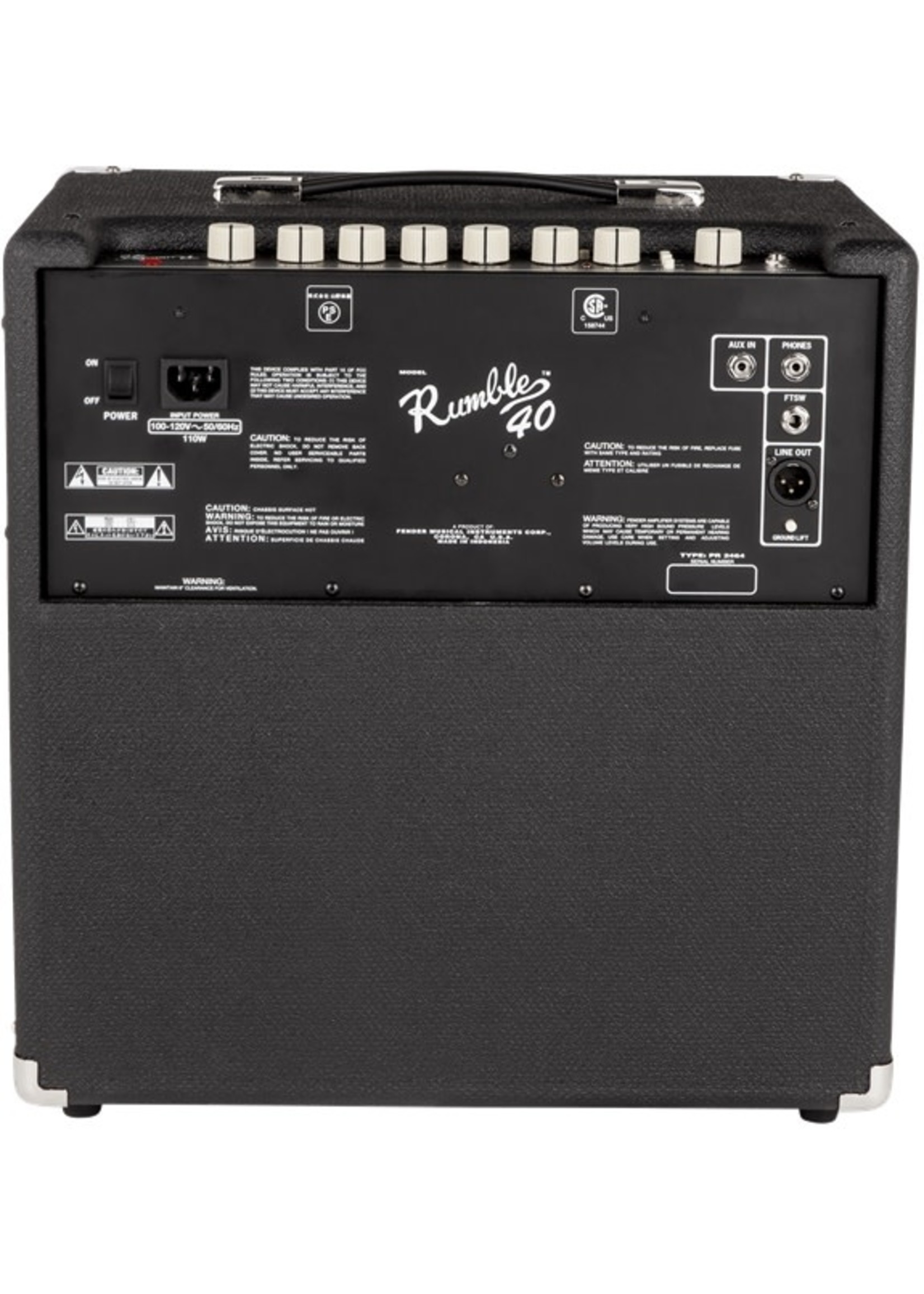 Fender Fender 2370300000 Rumble 40 (V3), 120V, Black/Silver