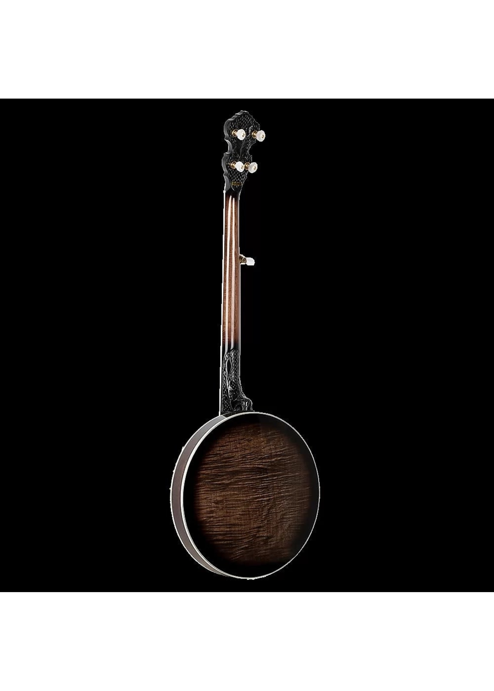 Ortega Guitars Ortega Guitars OBJ850-MA Deluxe 5-String Banjo, Flamed Maple