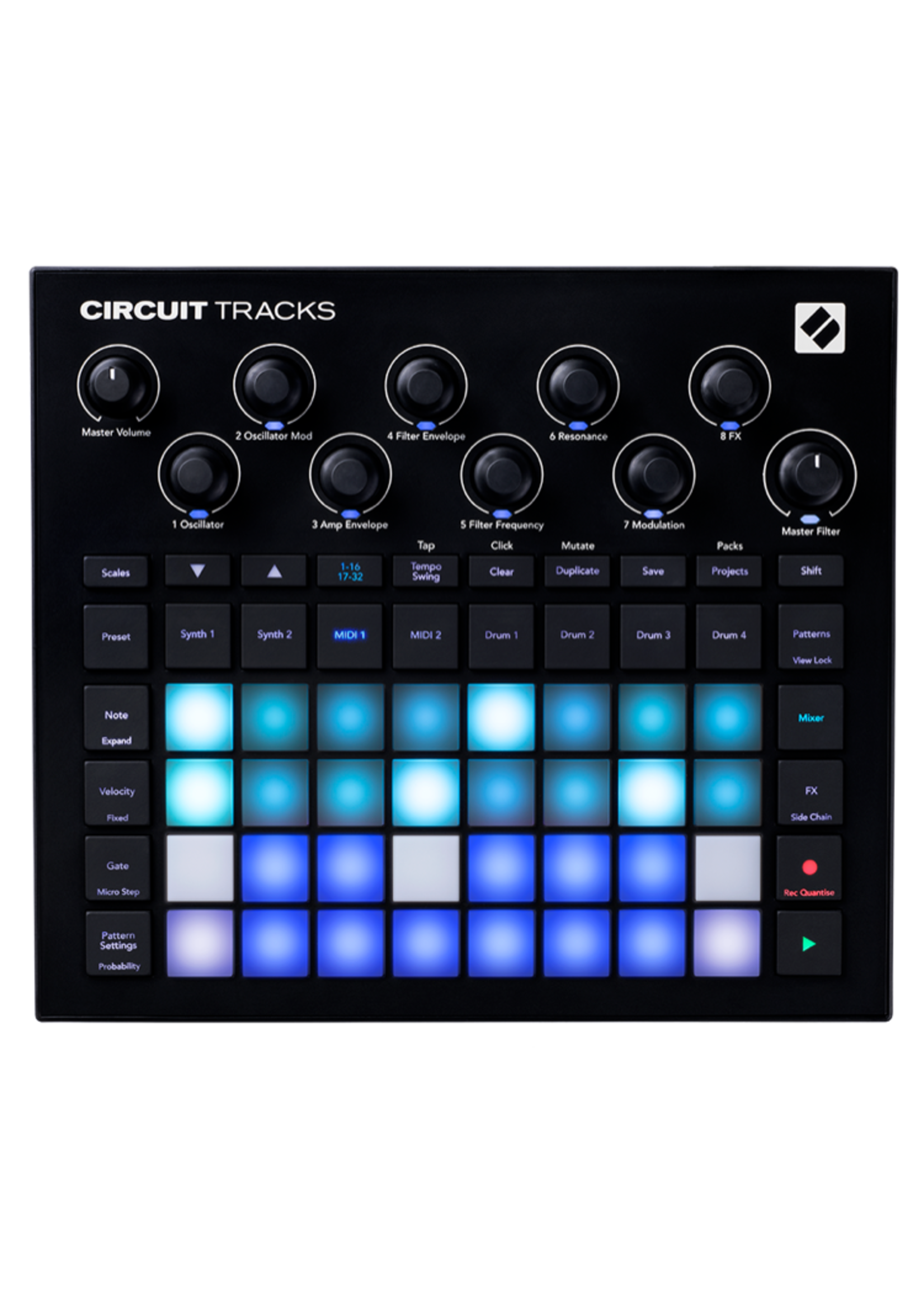 Novation Novation CIRCUIT-TRACKS Circuit Tracks Standalone Groove Box with Synths, Drums, and Sequencer