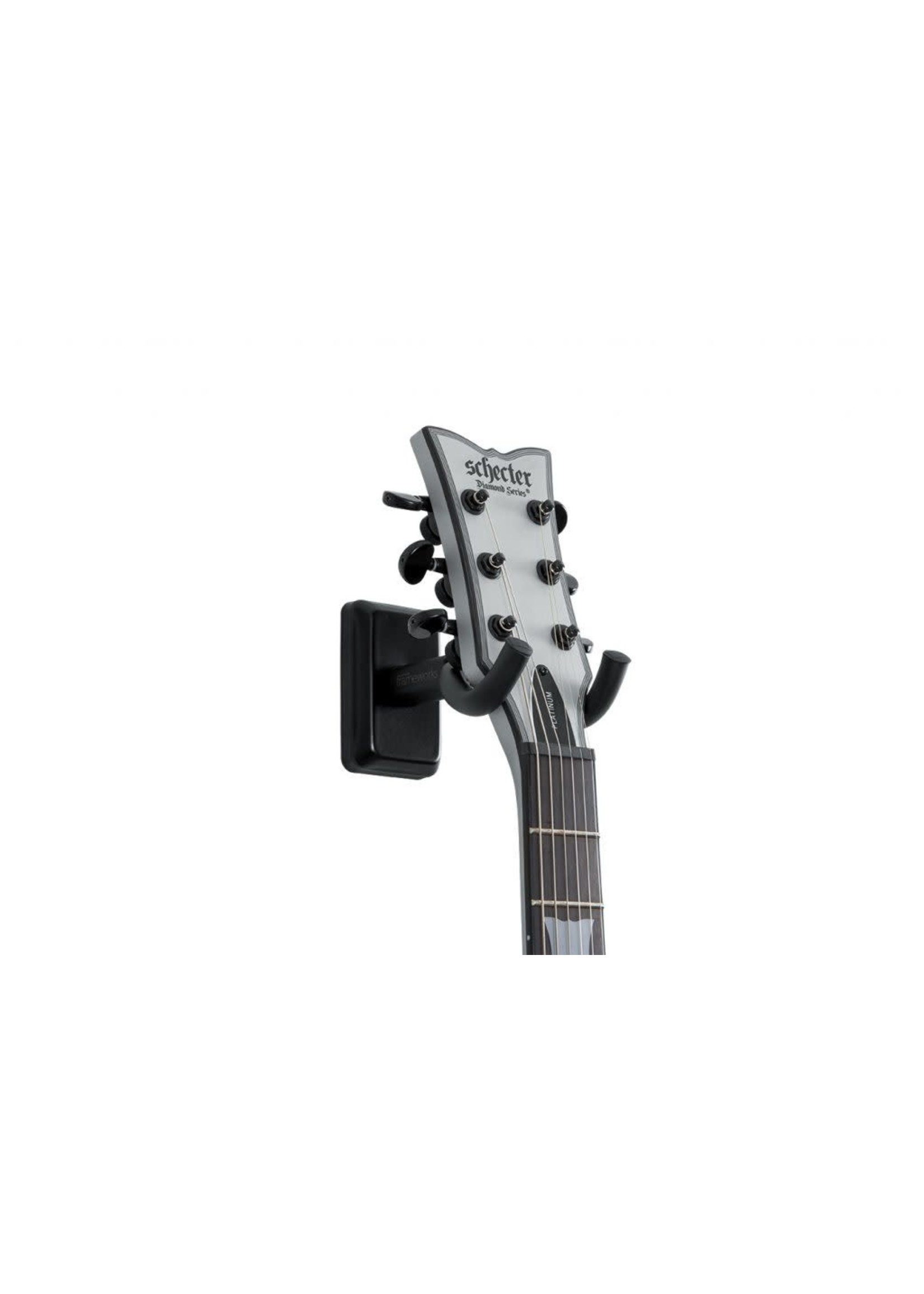 Gator Gator Frameworks GFW-GTR-HNGRBLK Black Wall Mount Guitar Hanger