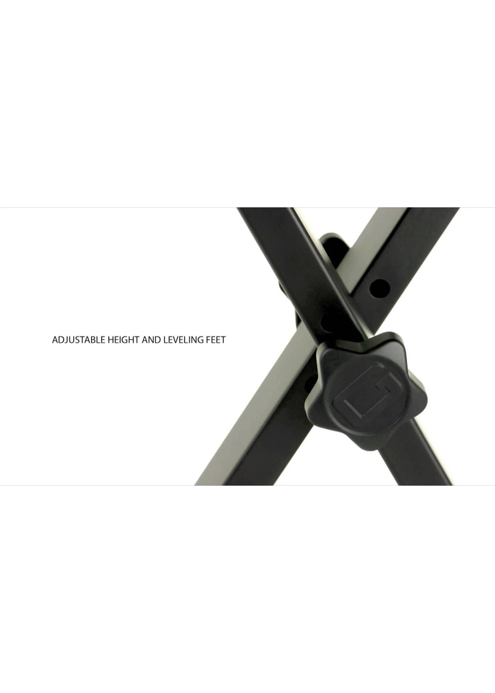 Gator Gator Frameworks GFW-KEY-BNCH-1 Standard Keyboard Bench w/ Deluxe Seat, Black