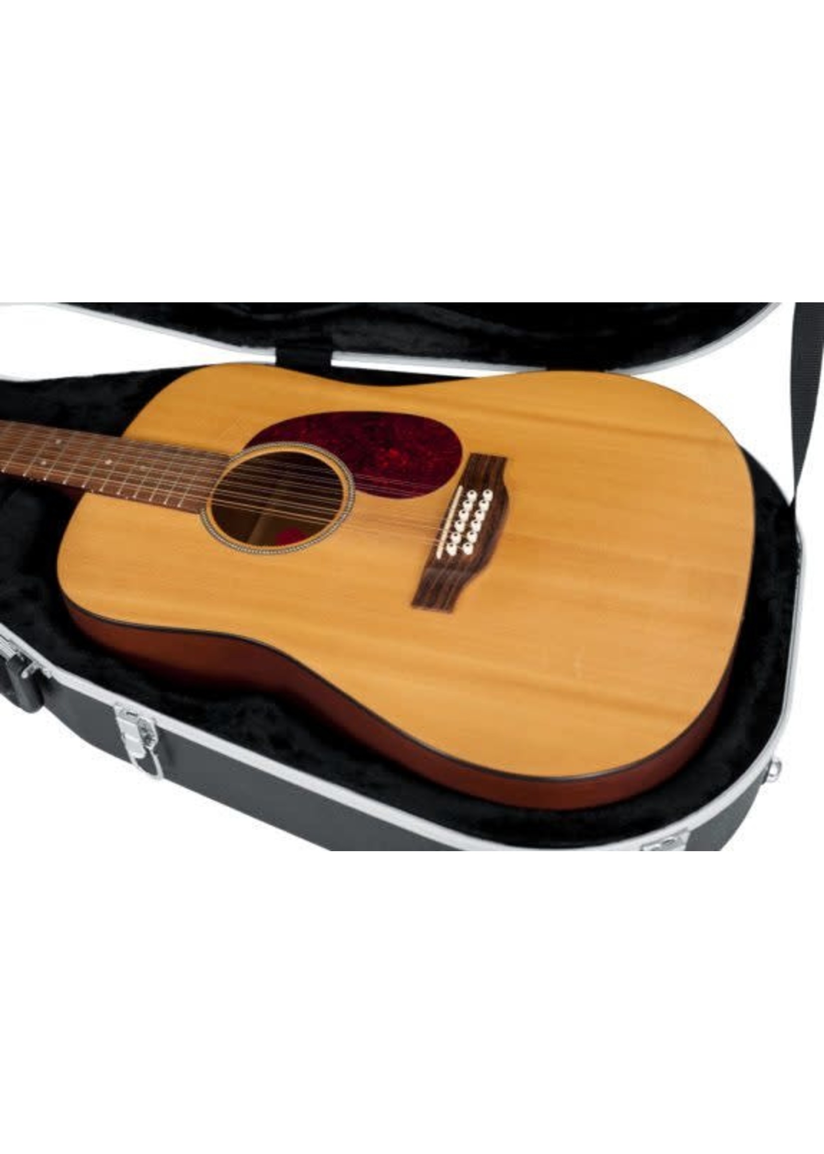 Gator Gator Cases GC-DREAD-12 Dreadnought Guitar Deluxe Molded Case for 12-String, Black