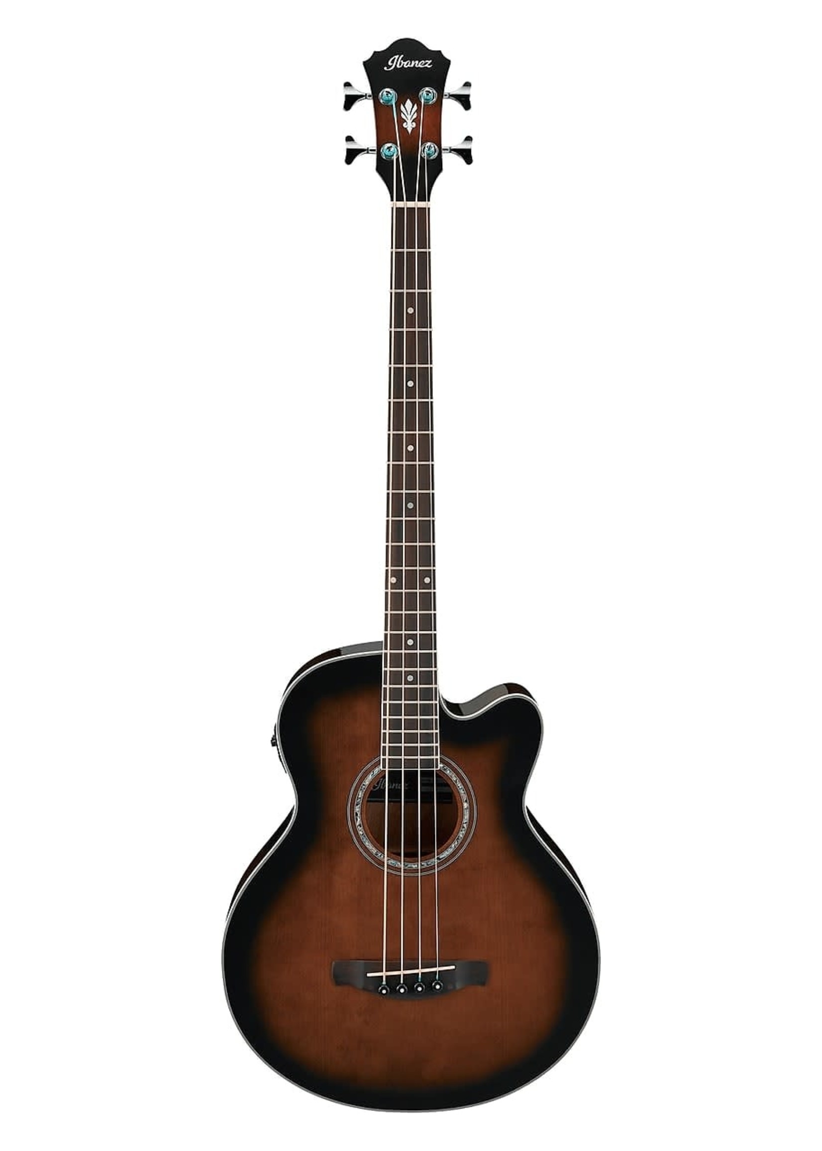 Ibanez Ibanez AEB10EDVS 4-String Acoustic Bass Guitar, Dark Violin Sunburst High Gloss