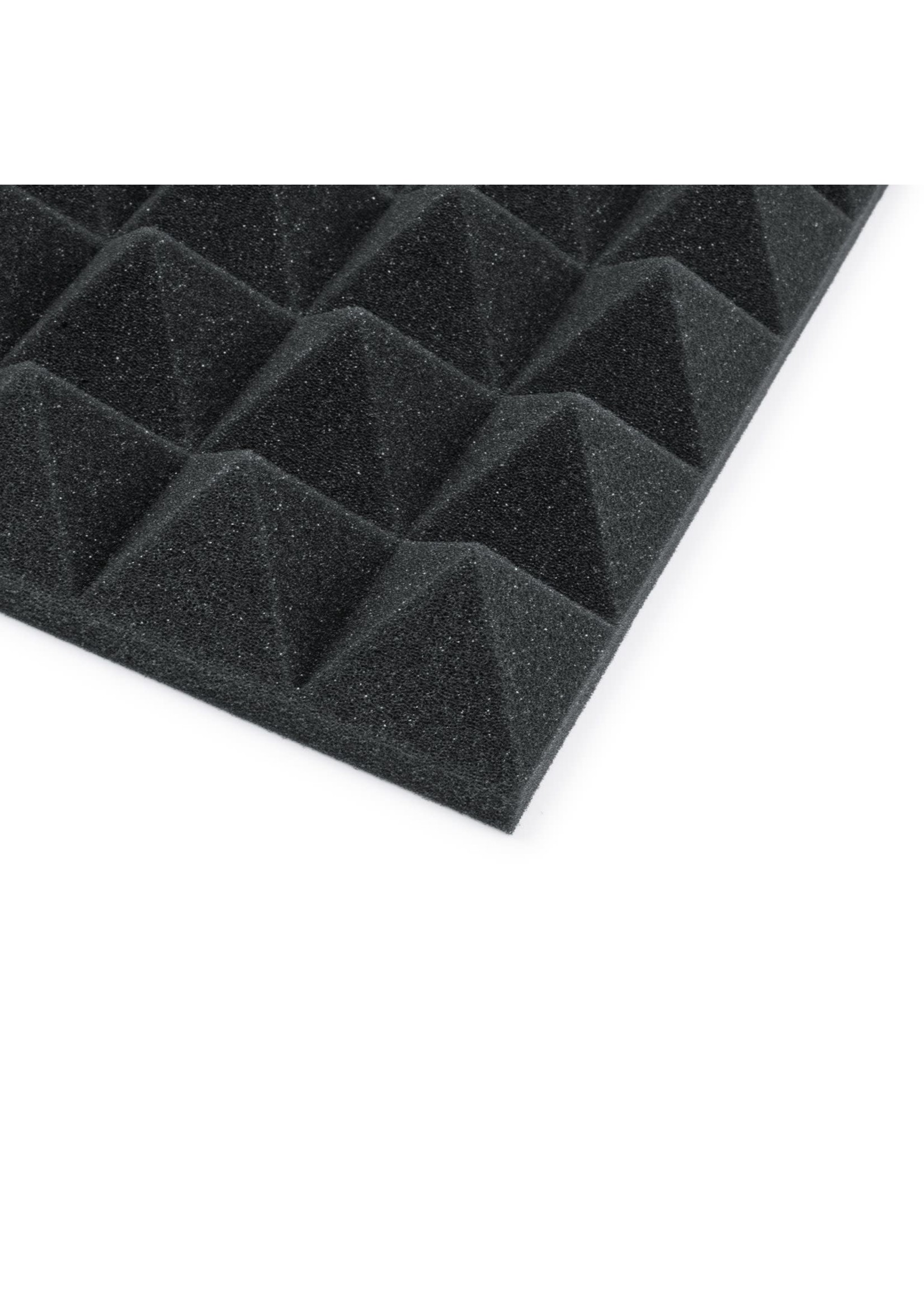 Gator Gator Frameworks  Four (4) Pack of 2” Thick Acoustic Foam Pyramid Panels 12”x12”, Charcoal