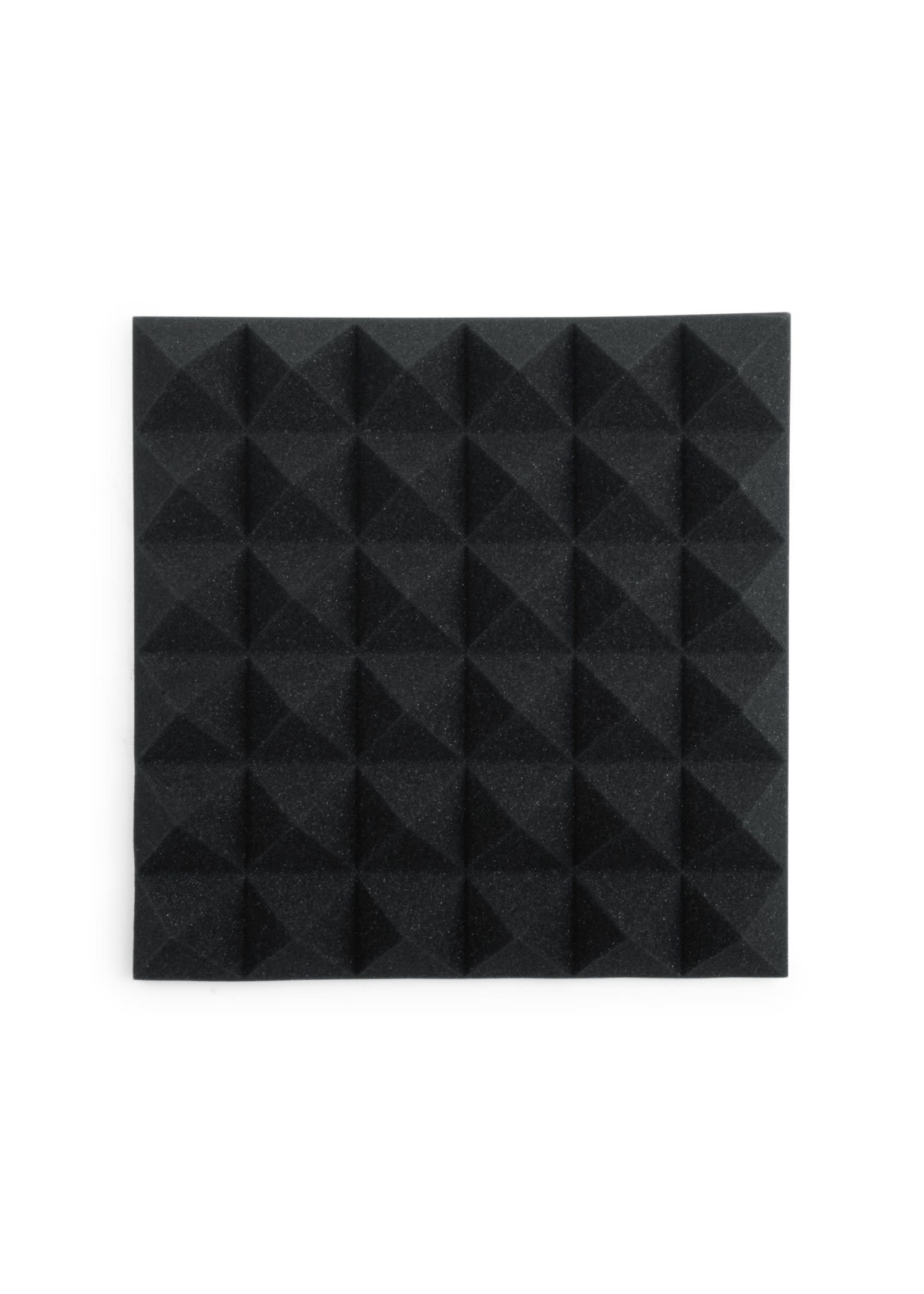 Gator Gator Frameworks Eight (8) Pack of 2” Thick Acoustic Foam Pyramid Panels 12”x12”, Charcoal