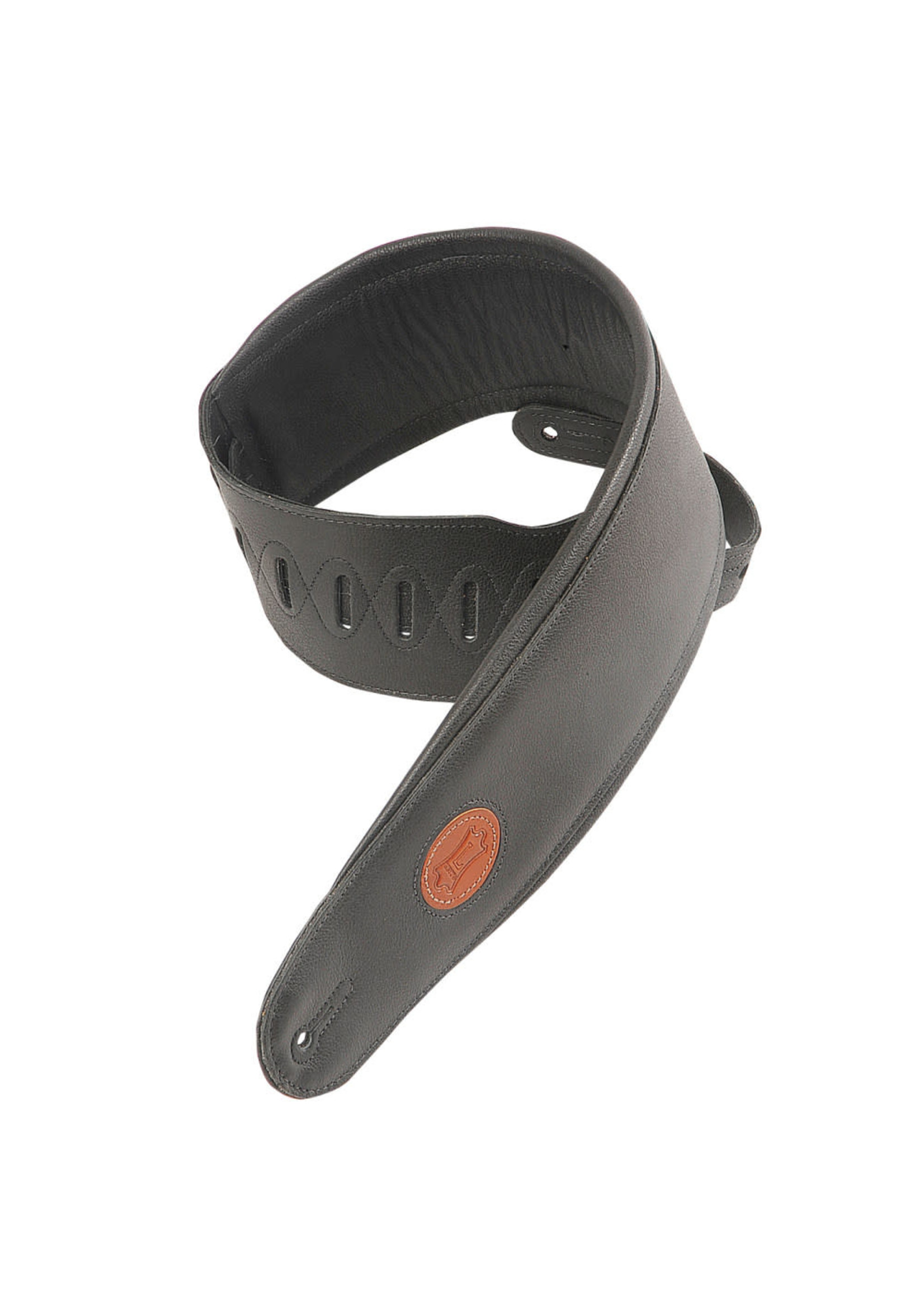 Levys Levy's MSS2-4-BLK 4.5" Garment Leather w/ Heavy Padding Bass Strap,  Black