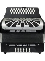 Hohner Hohner COFB-N Compadre FBbEb Accordion, Black w/ Silver Grille