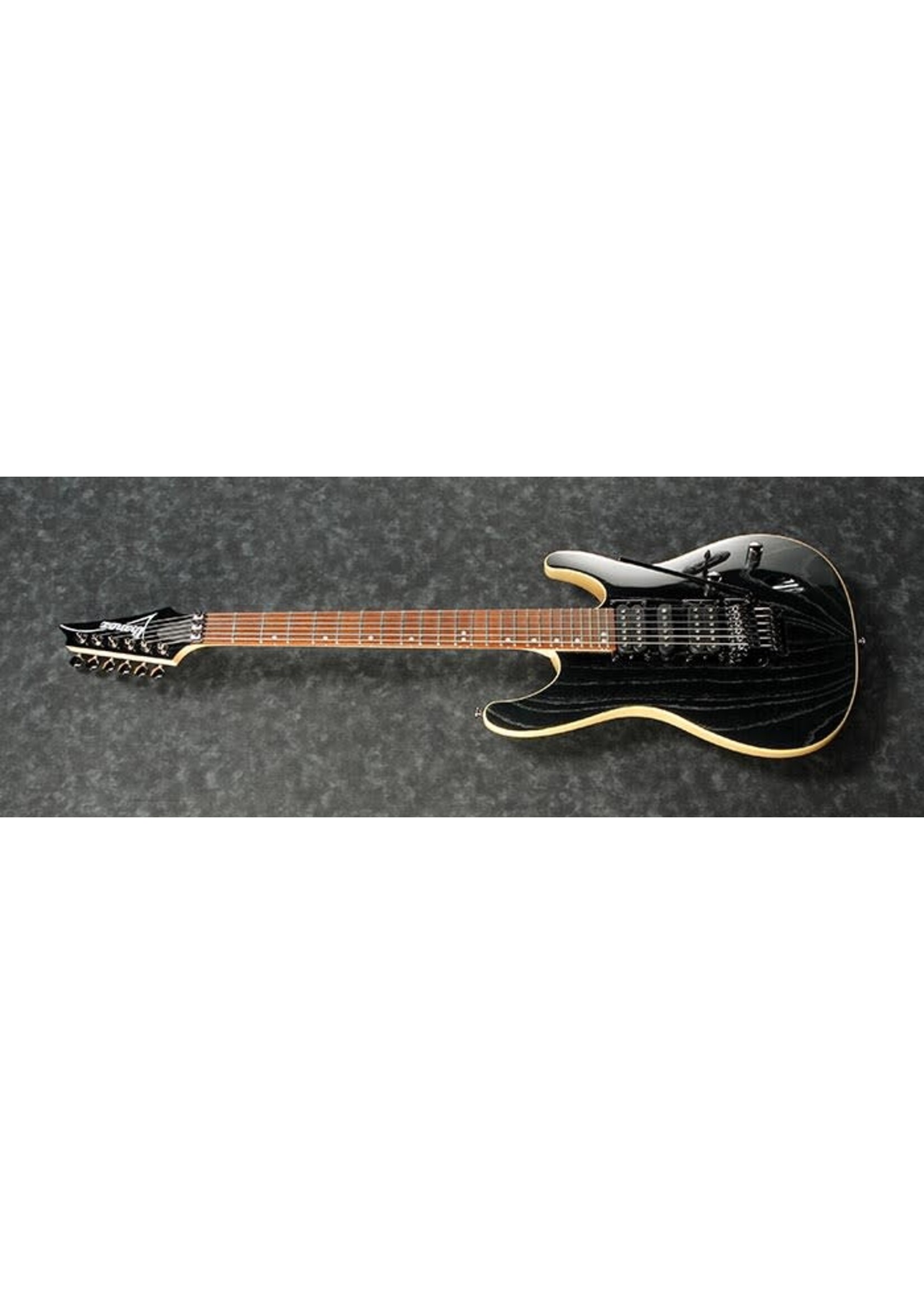 Ibanez Ibanez S570AHSWK 6-String Electric Guitar, Silver Wave Black