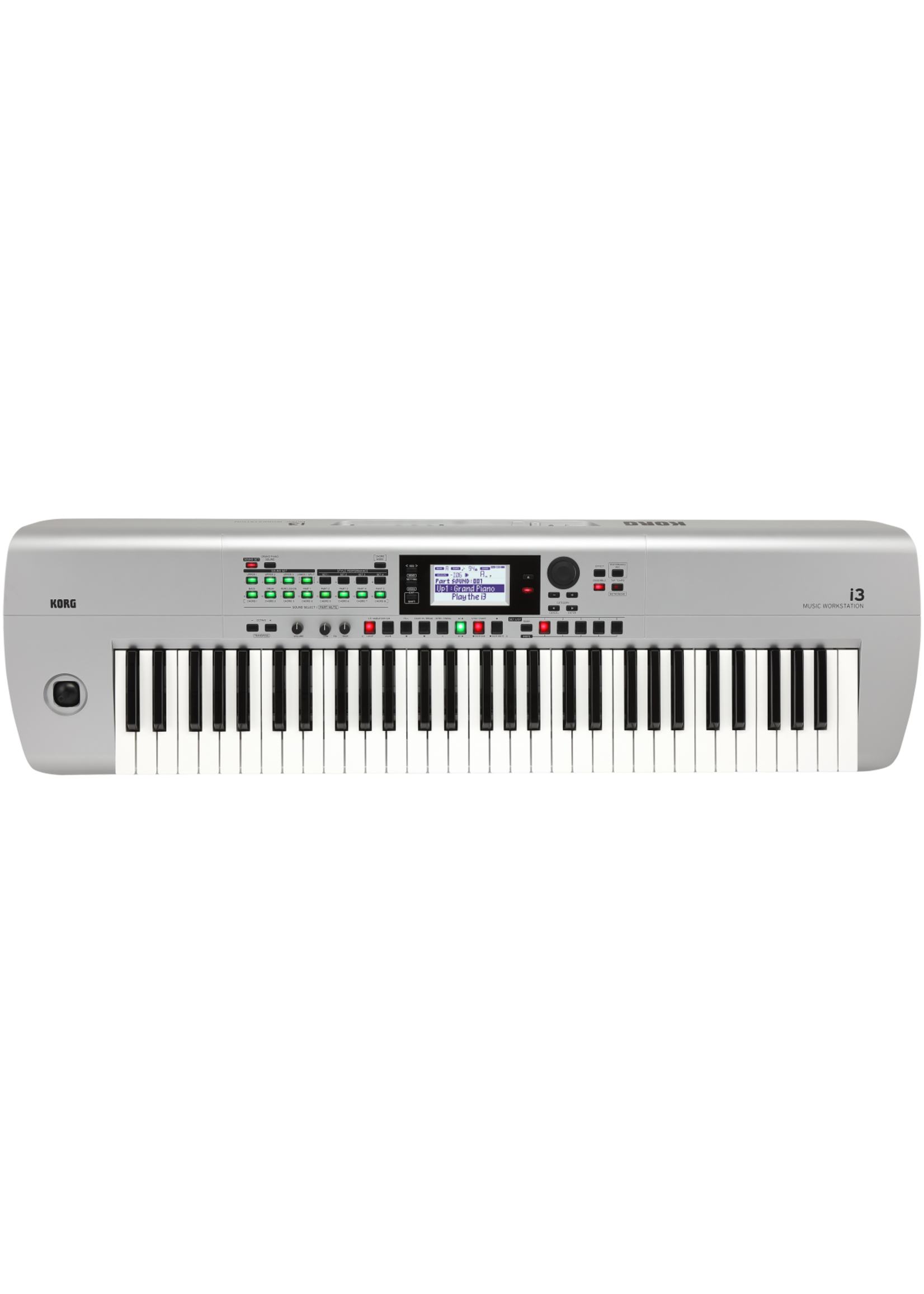 Korg Korg i3 Music Workstation Arranger Keyboard, 61-Key - Silver