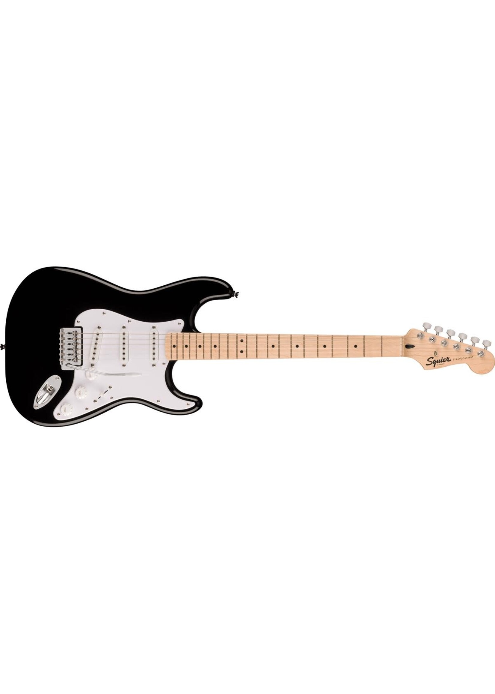 Squier Squier 0373152506 Sonic Stratocaster, Maple Fingerboard, White Pickguard, Black