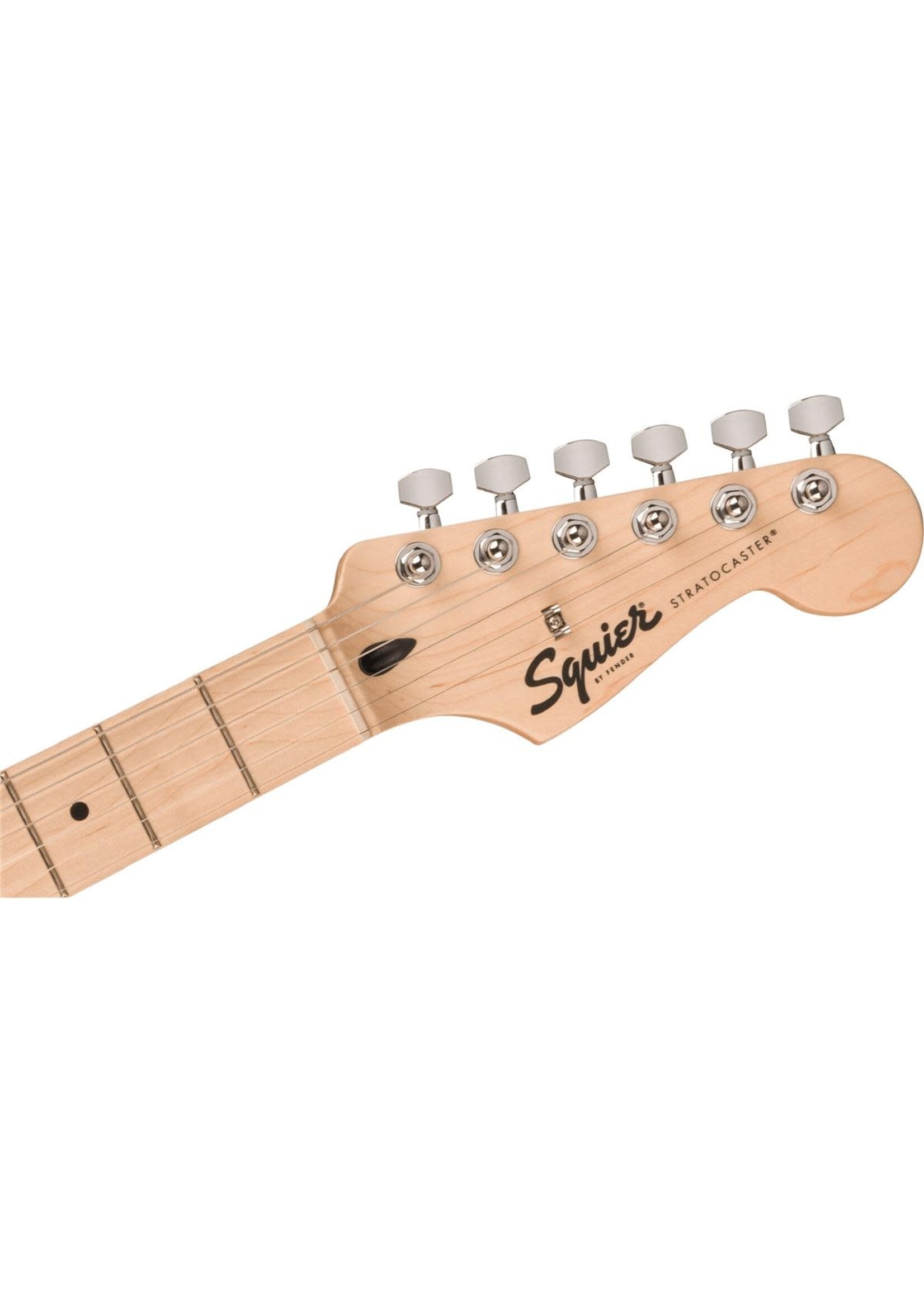 Squier Squier 0373152506 Sonic Stratocaster, Maple Fingerboard, White Pickguard, Black