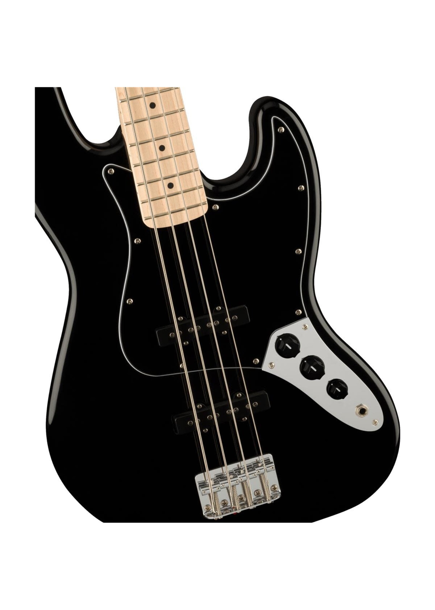 Squier Squier 0378603506 Affinity Series Jazz Bass, Maple Fingerboard, Black Pickguard, Black