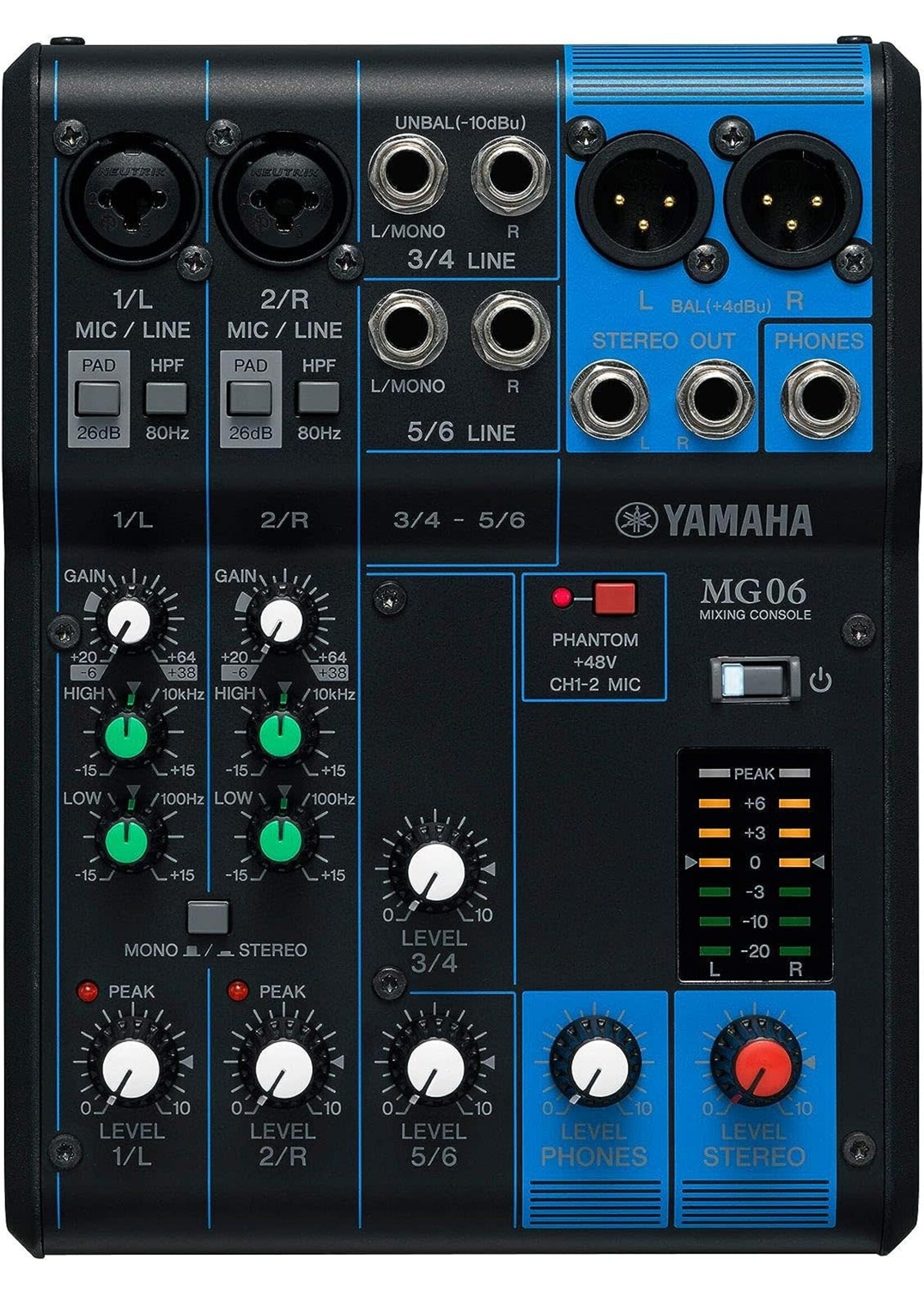 Yamaha Yamaha MG06 6-Input Stereo Mixer
