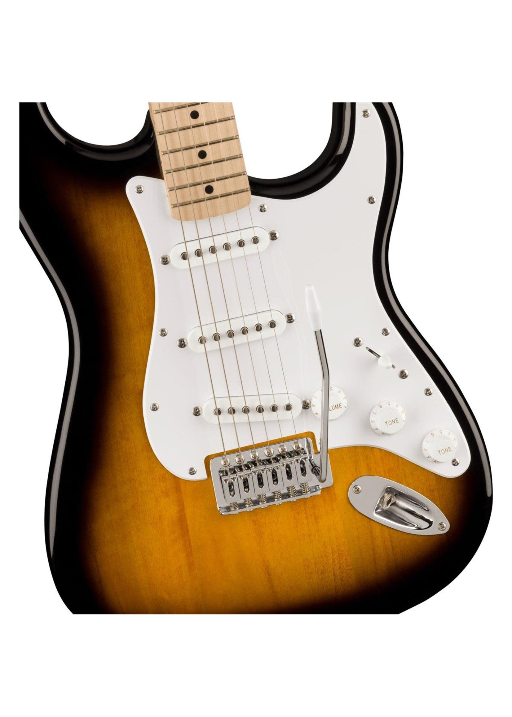 Squier Squier Sonic Stratocaster, Maple Fingerboard, White Pickguard, 2-Color