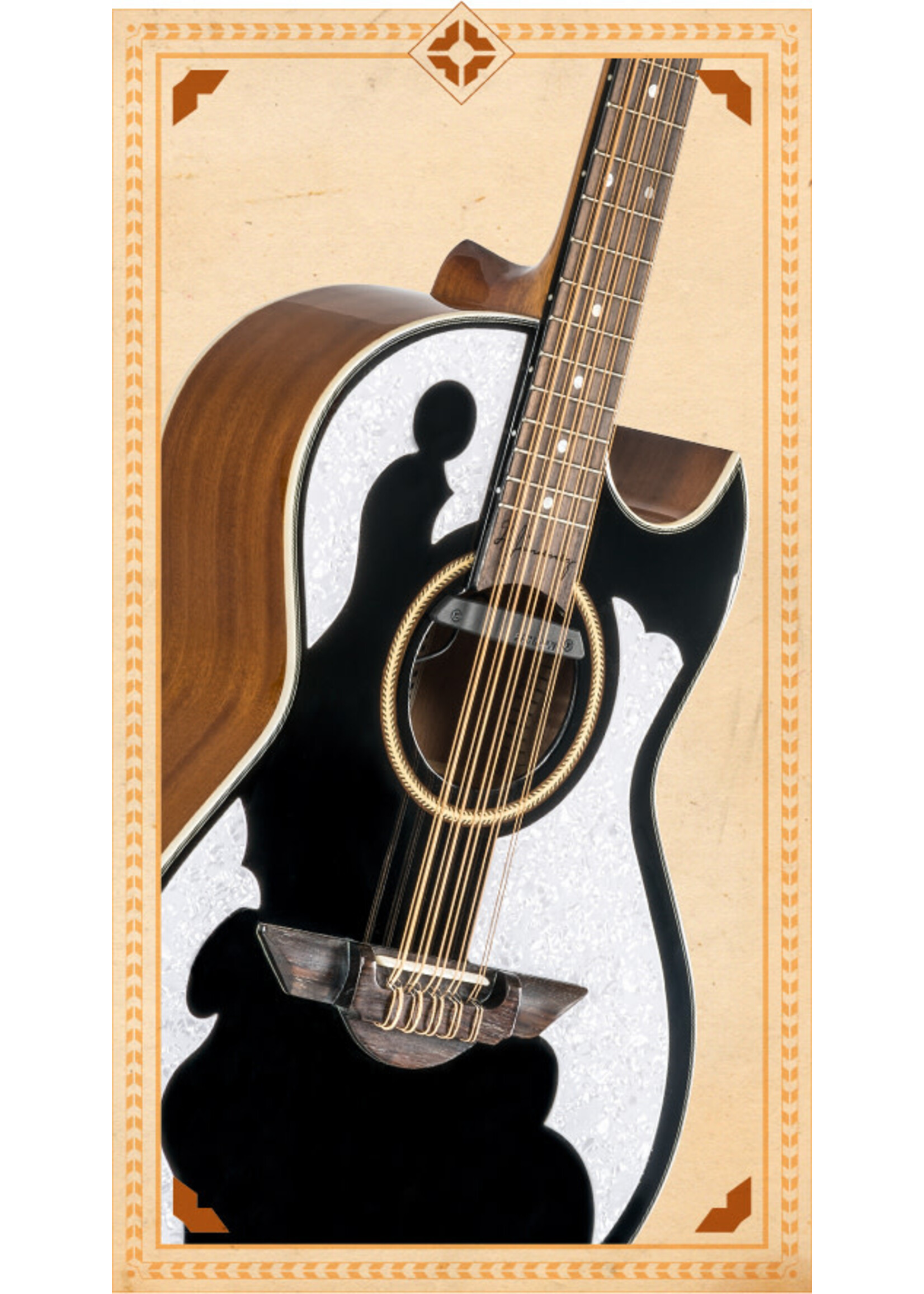 H. Jimenez H. Jimenez LBQ4EBT Acoustic-Electric Bajo Quinto, Black