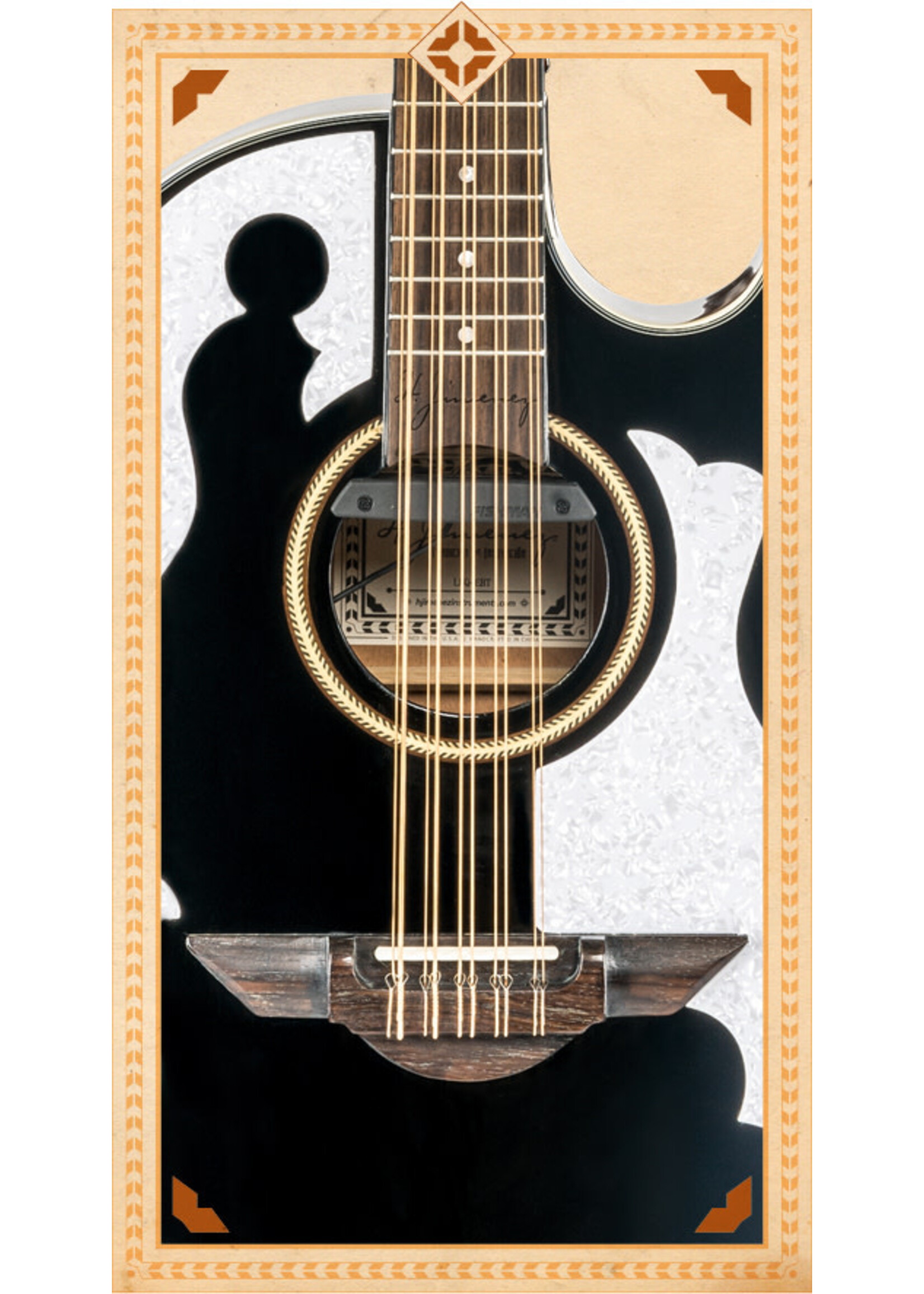 H. Jimenez H. Jimenez LBQ4EBT Acoustic-Electric Bajo Quinto, Black