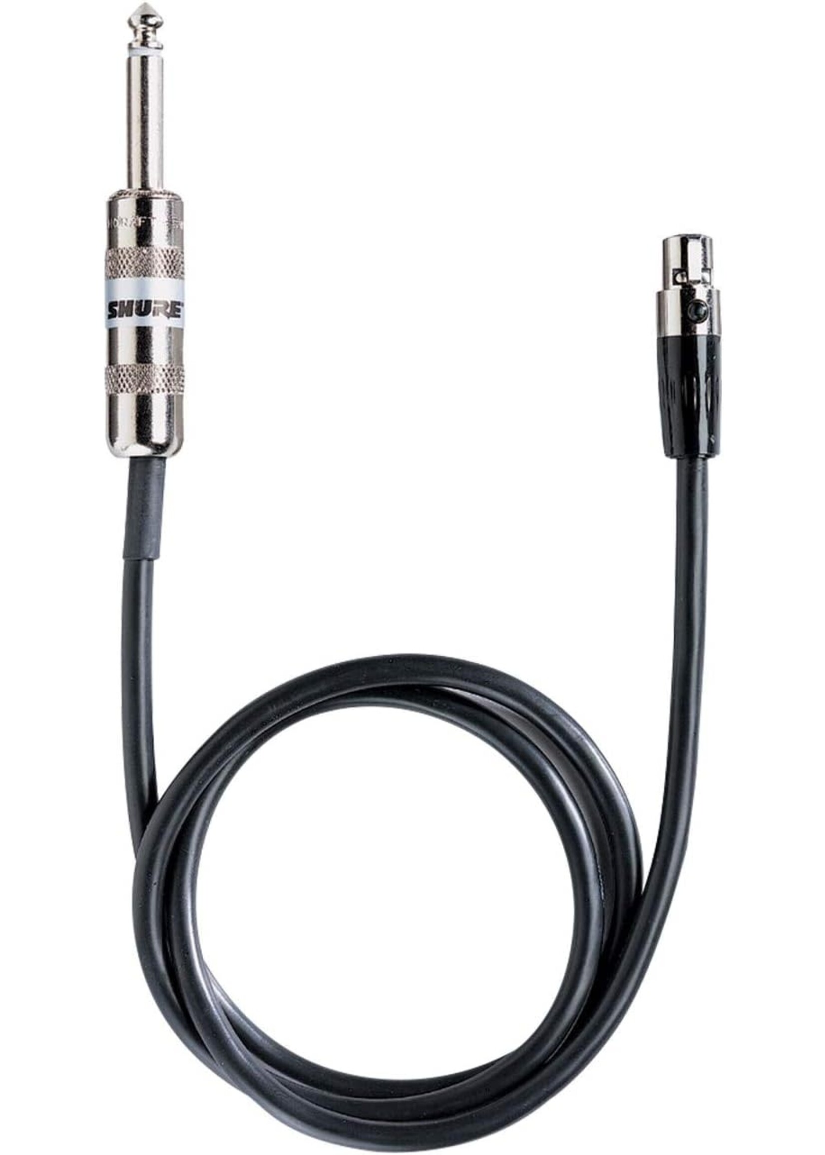 Shure Shure WA302 2-Feet Instrument Cable, 4-Pin Mini Connector (TA4F) to 1/4-Inch TS