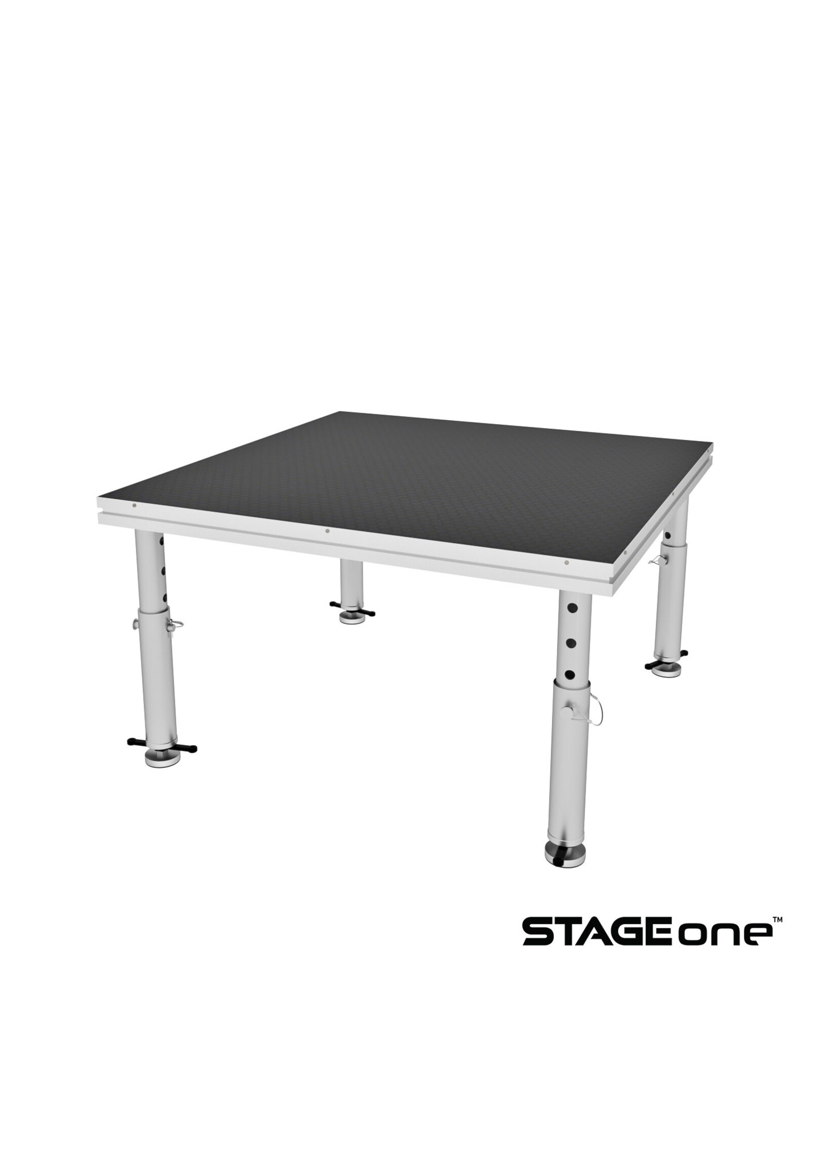 ProX ProX XSQ-4X4MK2 StageQ 4x4 ft Single Portable Stage  4  Adjustable Legs 28 to 48" in.