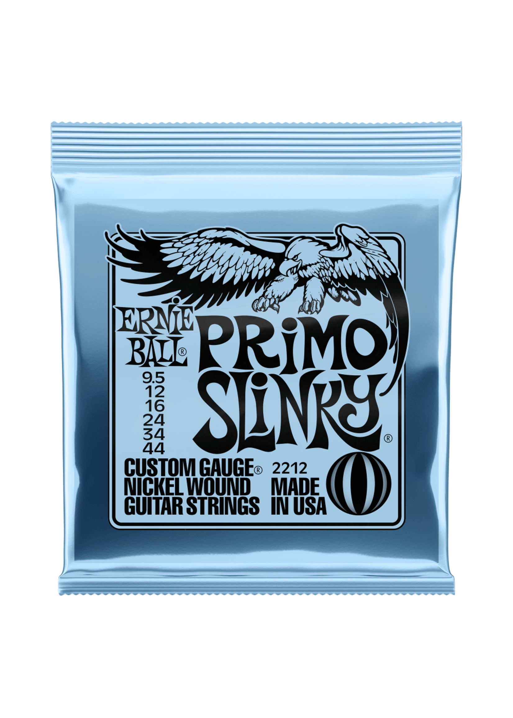 Ernie Ball Ernie Ball P02212 Primo Slinky Nickel Wound Electric Guitar Strings, 9.5-44 Gauge