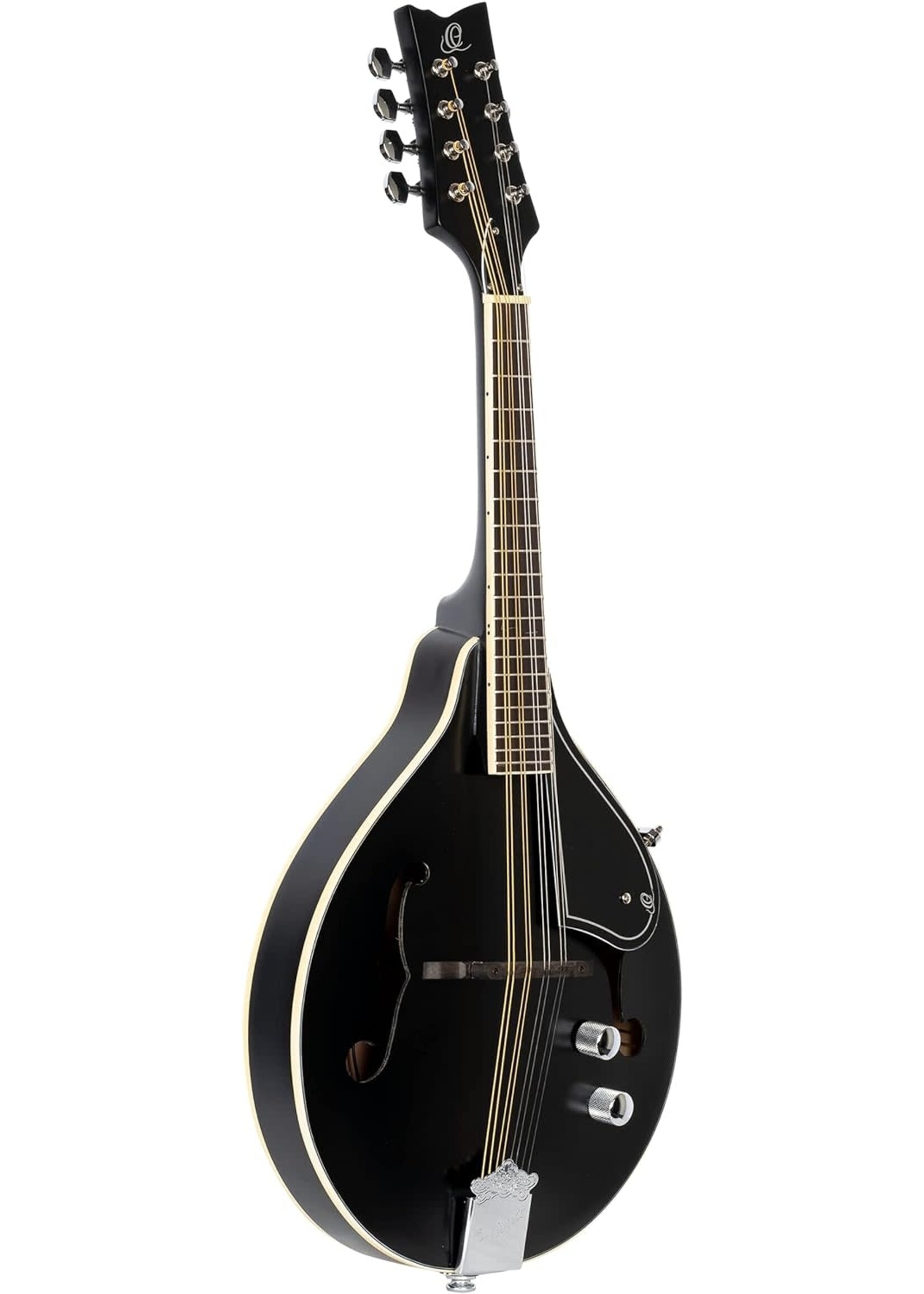 Ortega Guitars Ortega Guitars RMAE40SBK A-Style Acoustic-Electric Mandolin, Satin Black