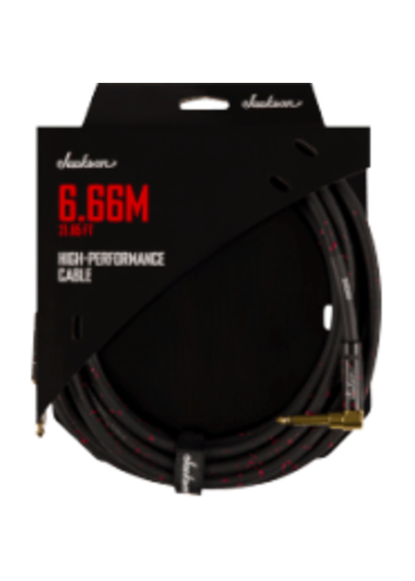 Jackson Jackson 2992185002 21.85 ft High Performance Instrument Cable Black/Red Splatter