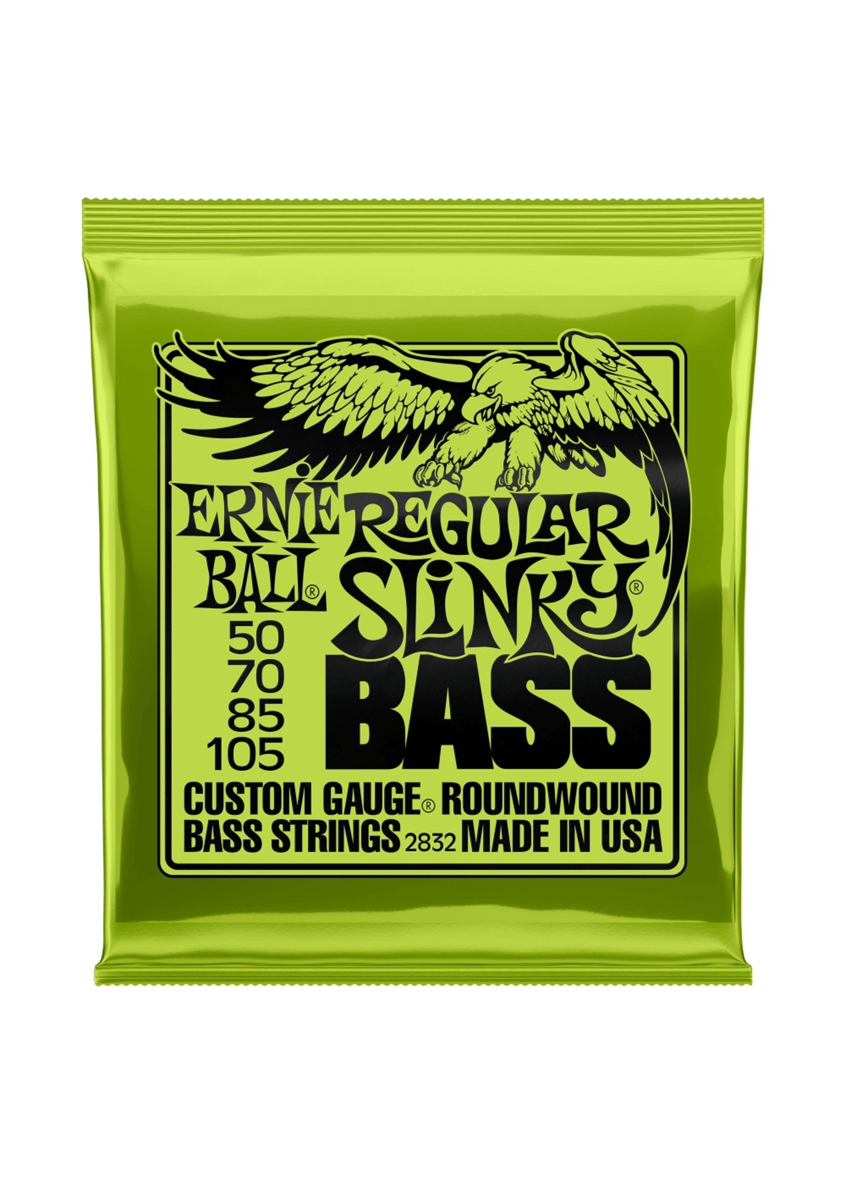 Ernie Ball Ernie Ball P02832 Regular Slinky Nickel Wound Electric Bass Strings, 50-105 Gauge