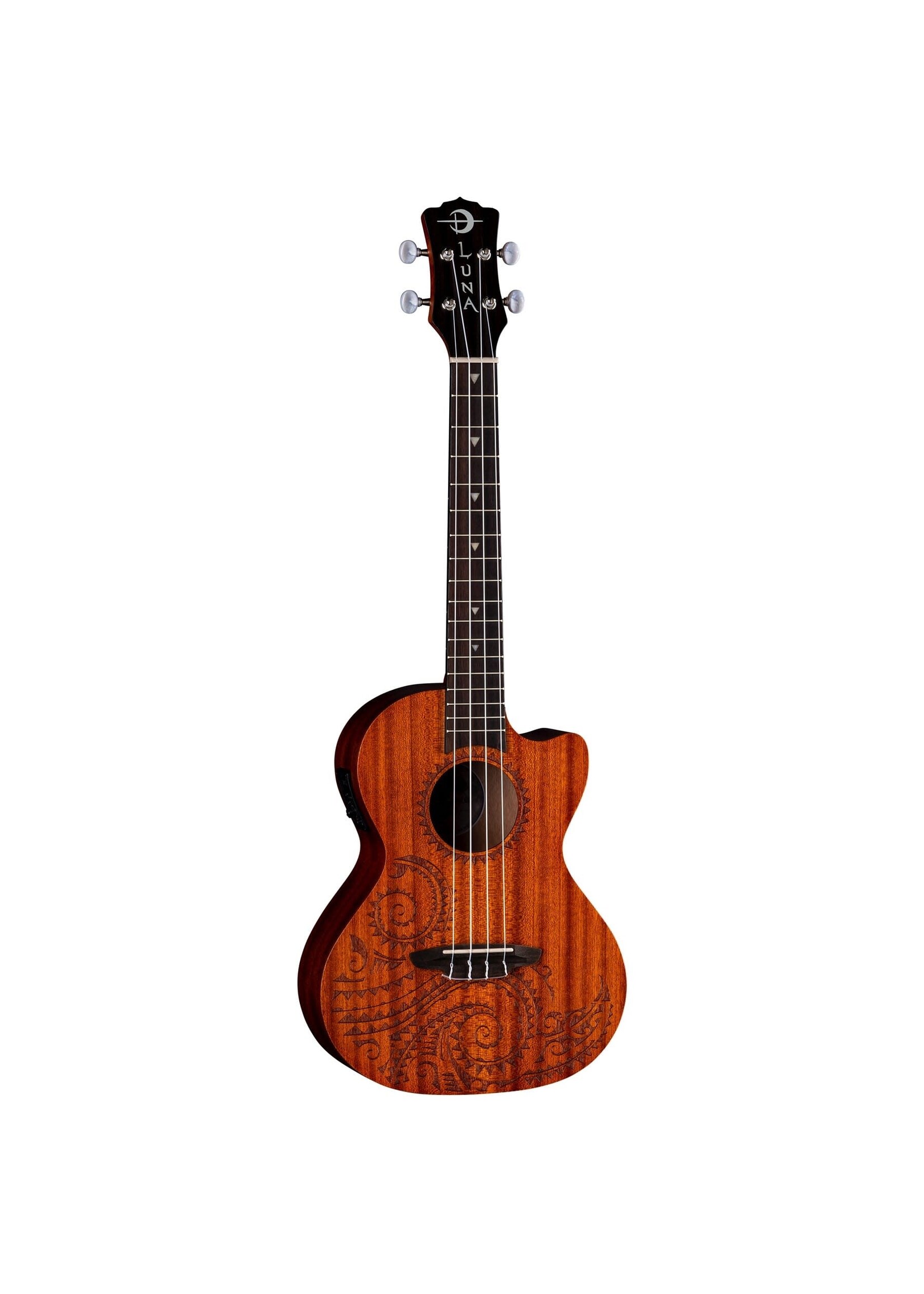 Luna Luna UKE TTN MAH EL Tattoo Mahogany W/Electronics Tenor
