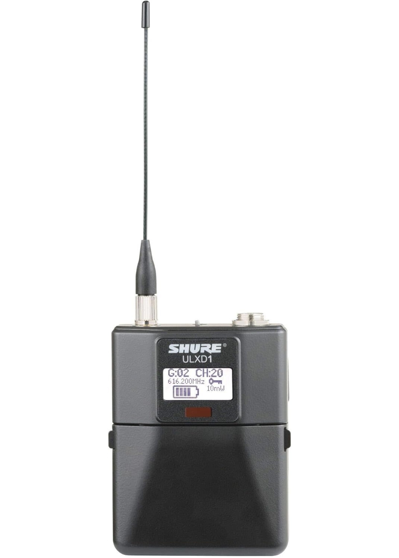 Shure Shure ULXD1-G50 Digital Wireless Bodypack Transmitter with Miniature 4-Pin Connector