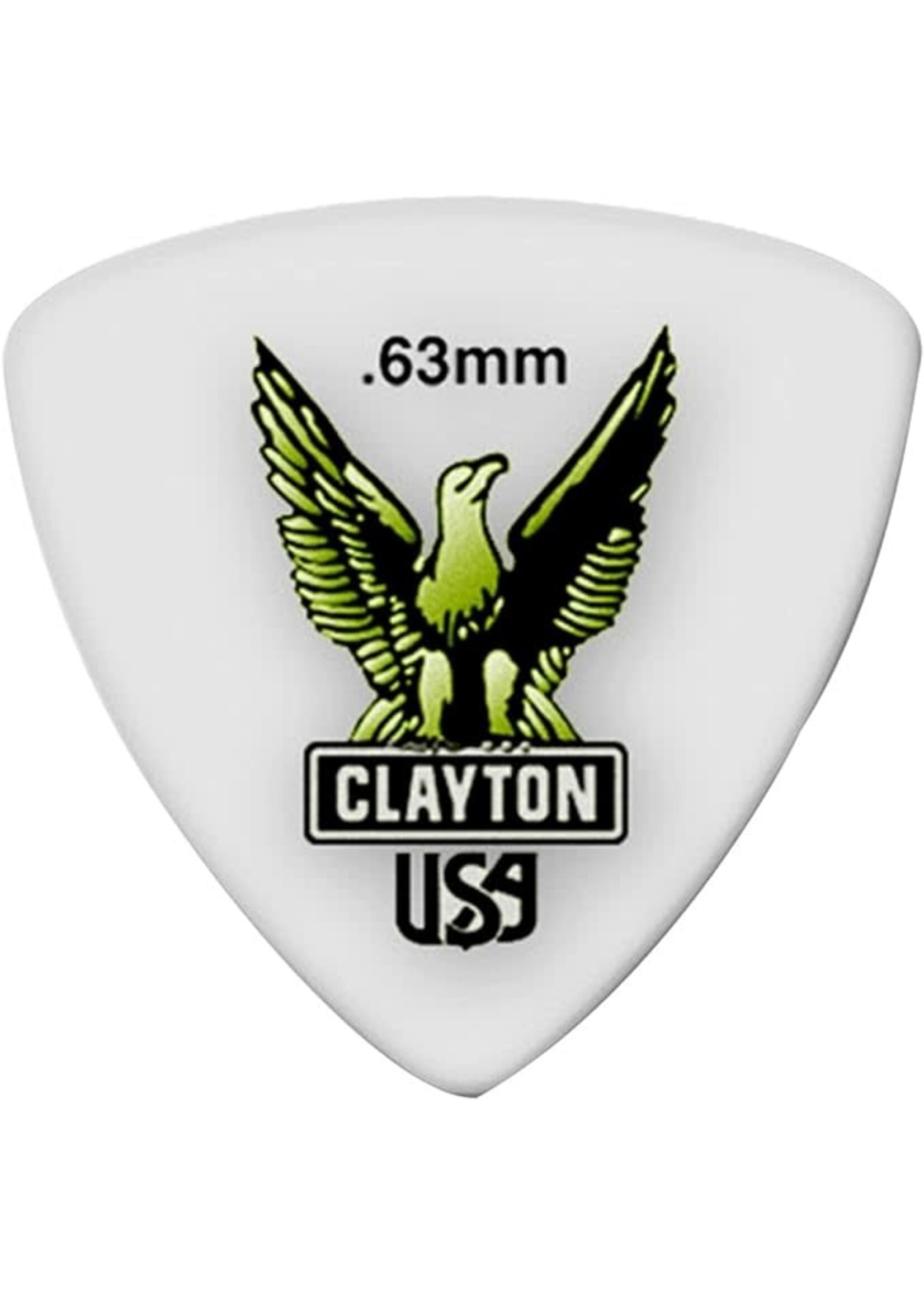 Clayton Clayton Acetal Rounded Triangle Picks 12-pack .63mm