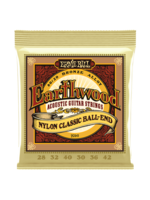 Ernie Ball Ernie Ball P02069 Earthwood 80/20 Bronze Nylon Ball End Folk/Classical Guitar Strings, Clear & Gold