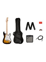 Squier Squier 0371720003 Sonic Stratocaster Pack, Maple Fingerboard, 2-Color Sunburst, Gig Bag, 10G - 120V