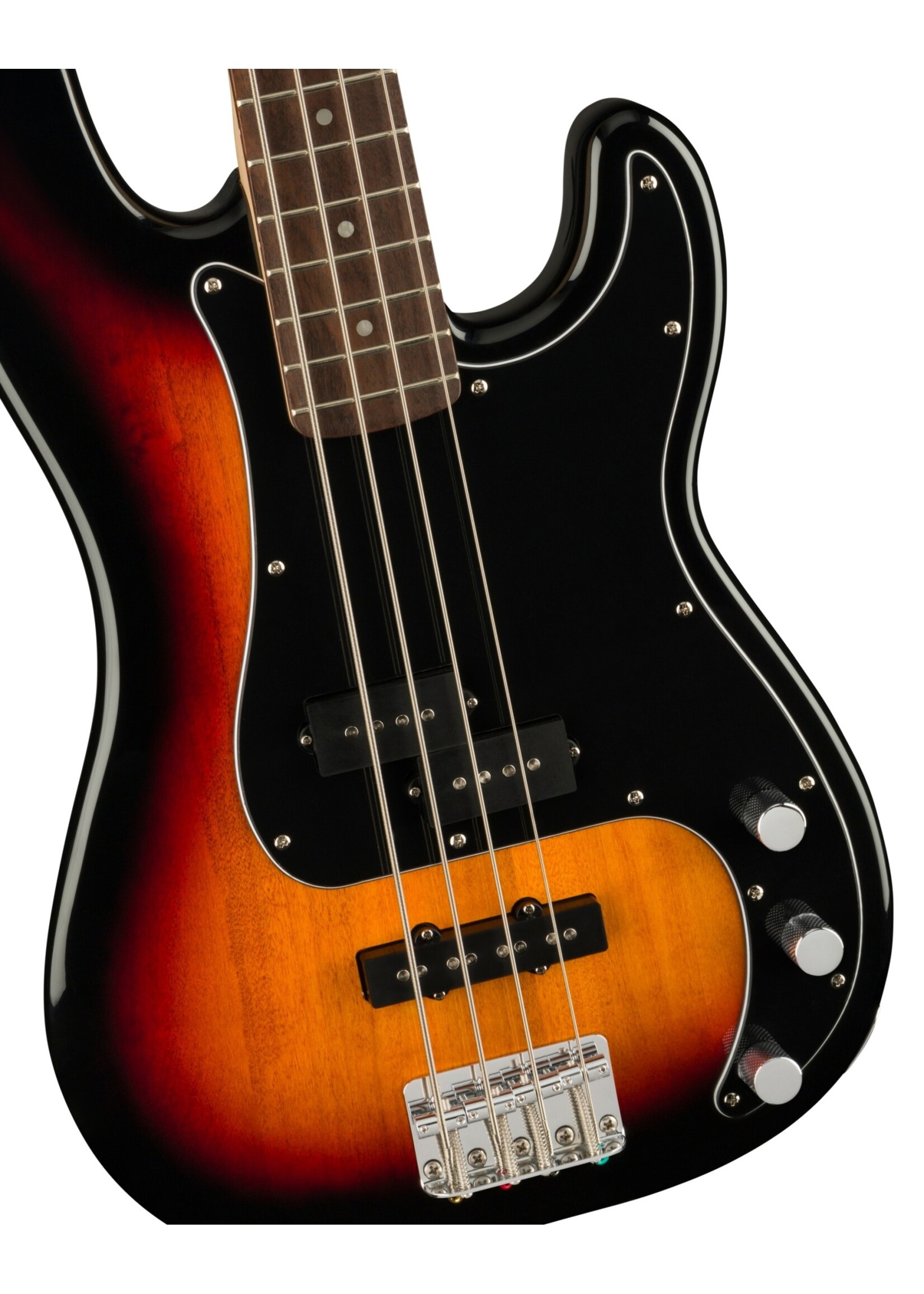 Squier Squier Affinity Series Precision Bass PJ Pack, Maple Fingerboard, Black, Gig Bag, Rumble 15 - 120V