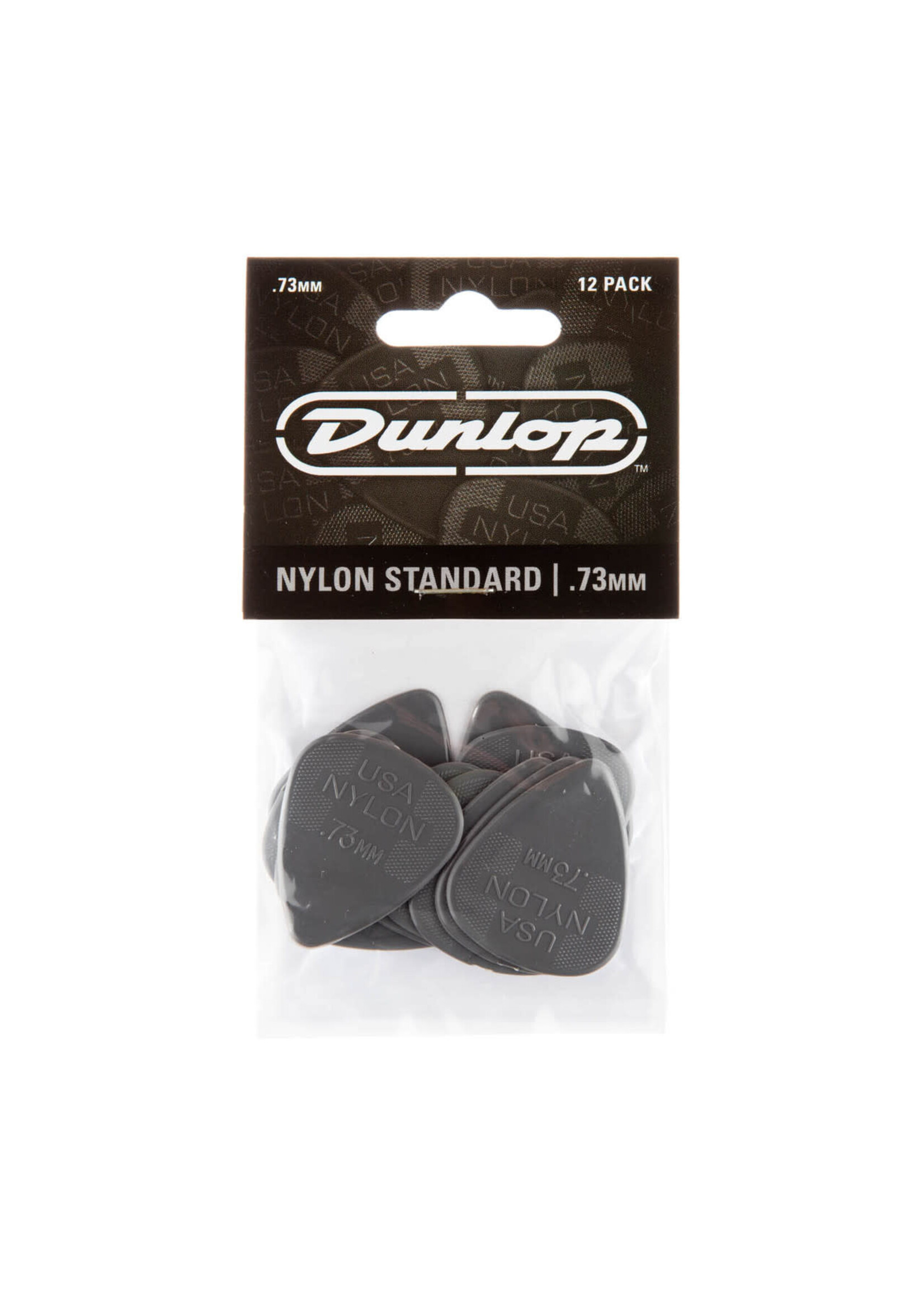 Dunlop Dunlop 44P.73 .73mm Nylon Standard Guitar Picks, 12-Pack