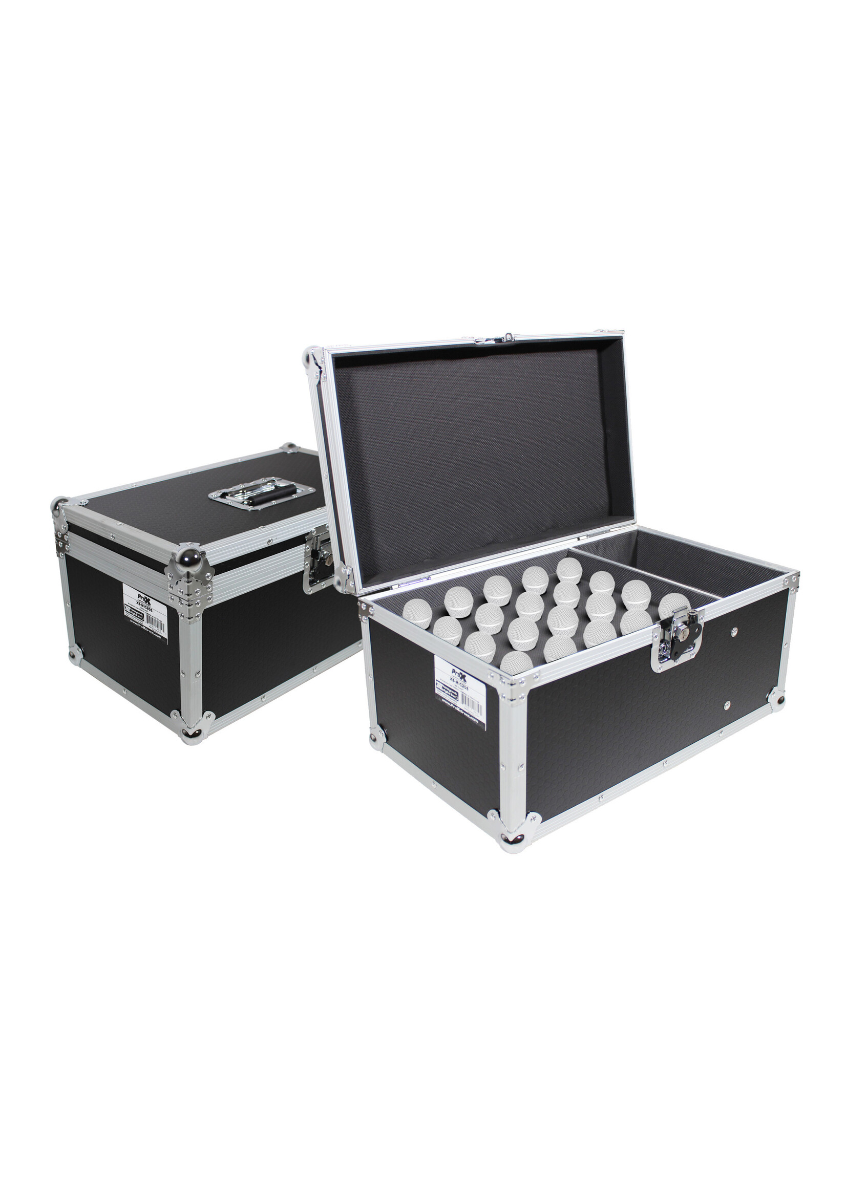 ProX ProX XS-MIC20S ATA Flight Case for (20) Wireless Wired Microphones with Additional Storage