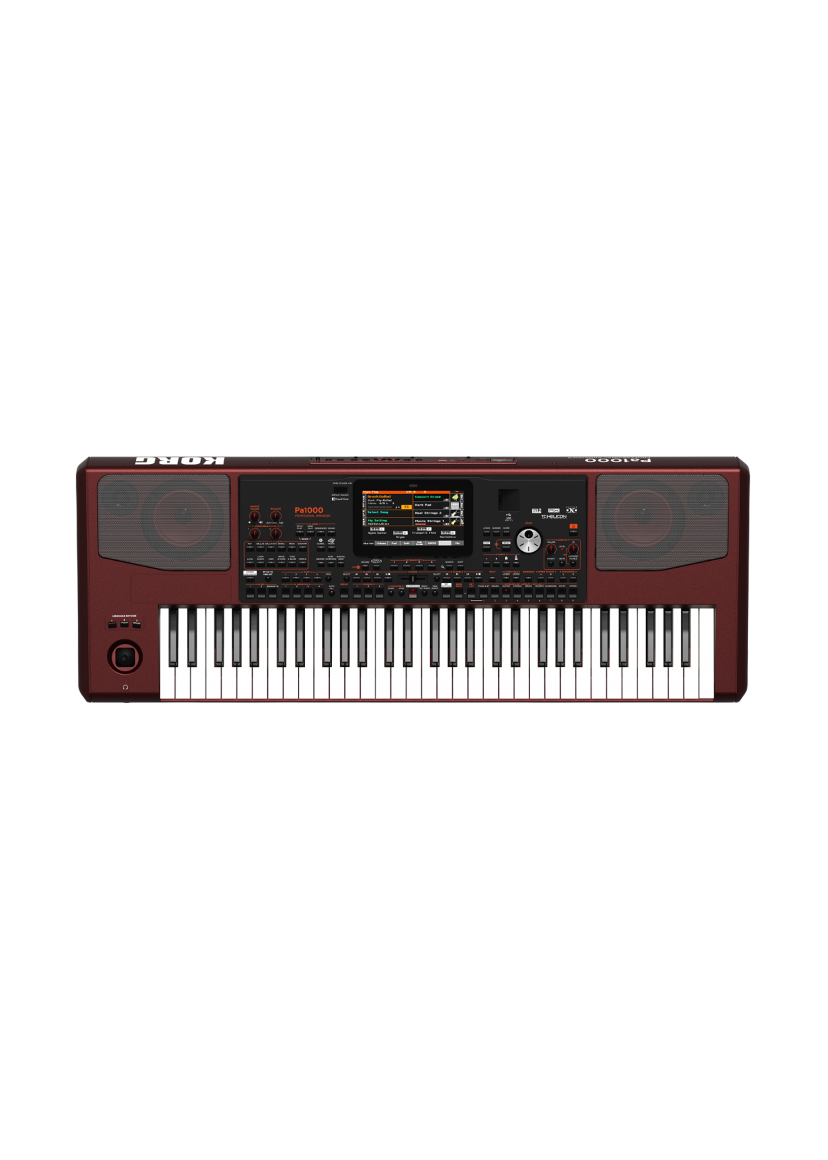 Korg Korg PA1000 61-Key Pro Arranger With Speakers, Tiltable Color Touch Screen, Tc Helicon Effects, Sampling