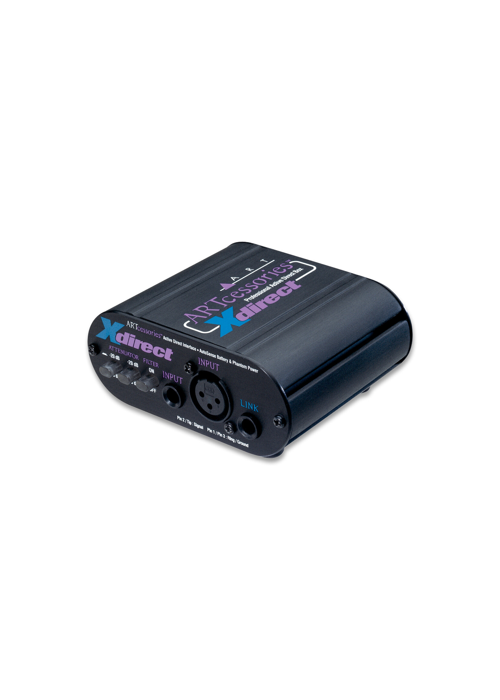 ART ART XDIRECT Active Direct Box with phase invert, high pass filter, switchable battery, phantom powered