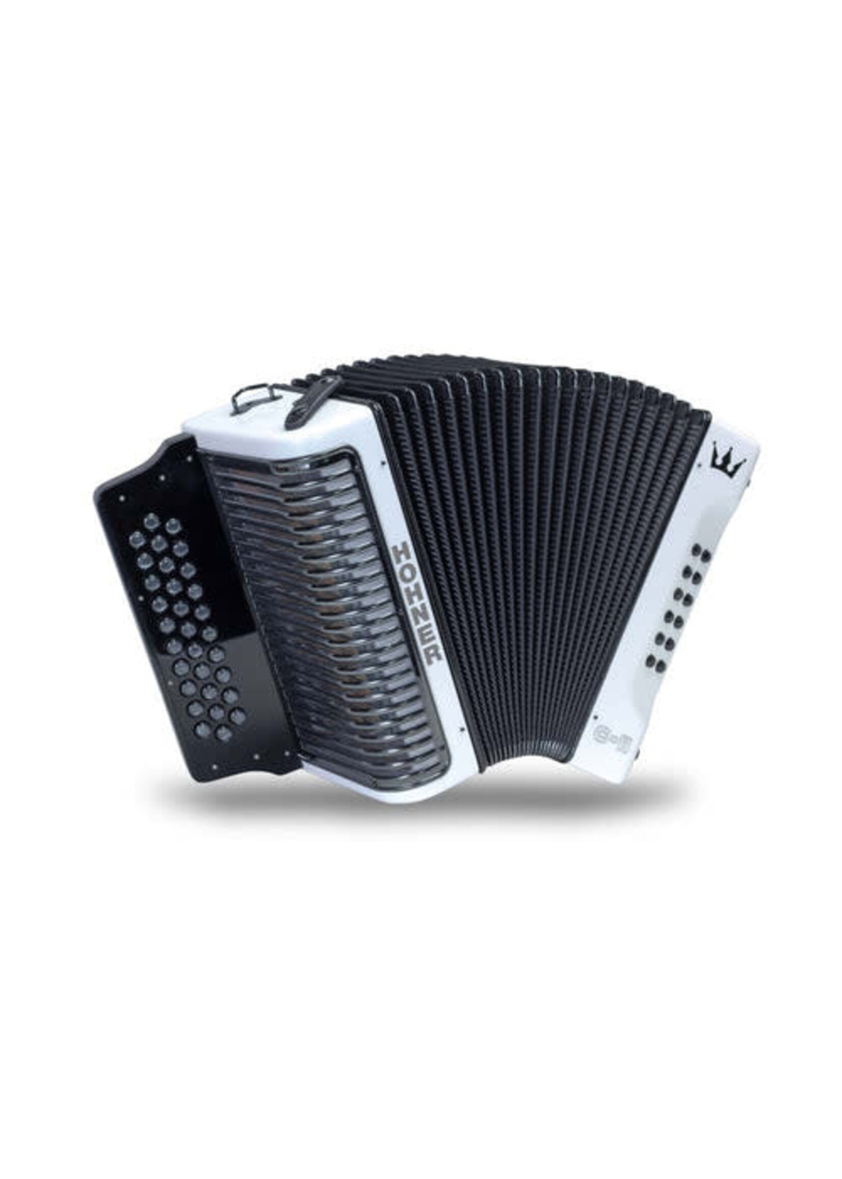 Hohner Hohner C-II GCF WHRB Diatonic Button Accordion White Rainbow