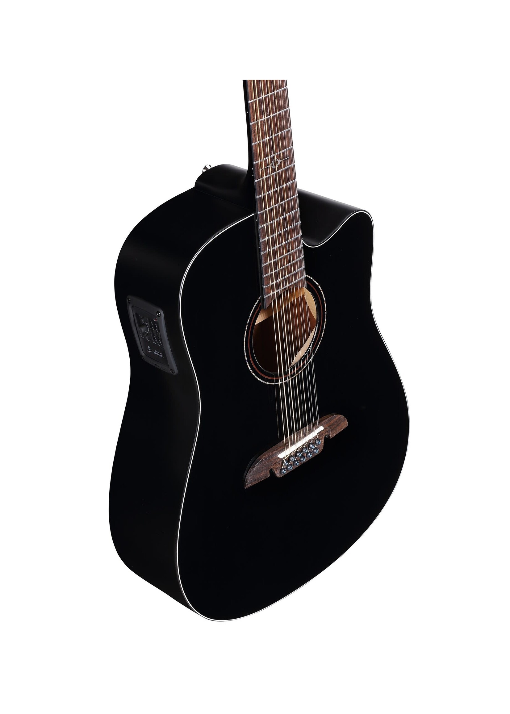 Alvarez Alvarez AD6012CEBK Artist 60 12-string Dreadnought Acoustic-Electric Guitar - Black