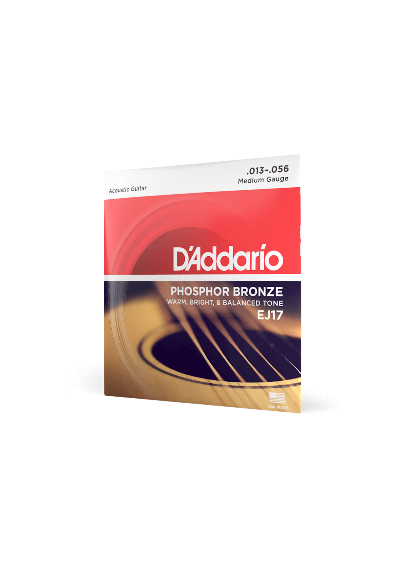 D'Addario D'Addario EJ17 Phosphor Bronze Acoustic Guitar Strings, Medium, 13-56