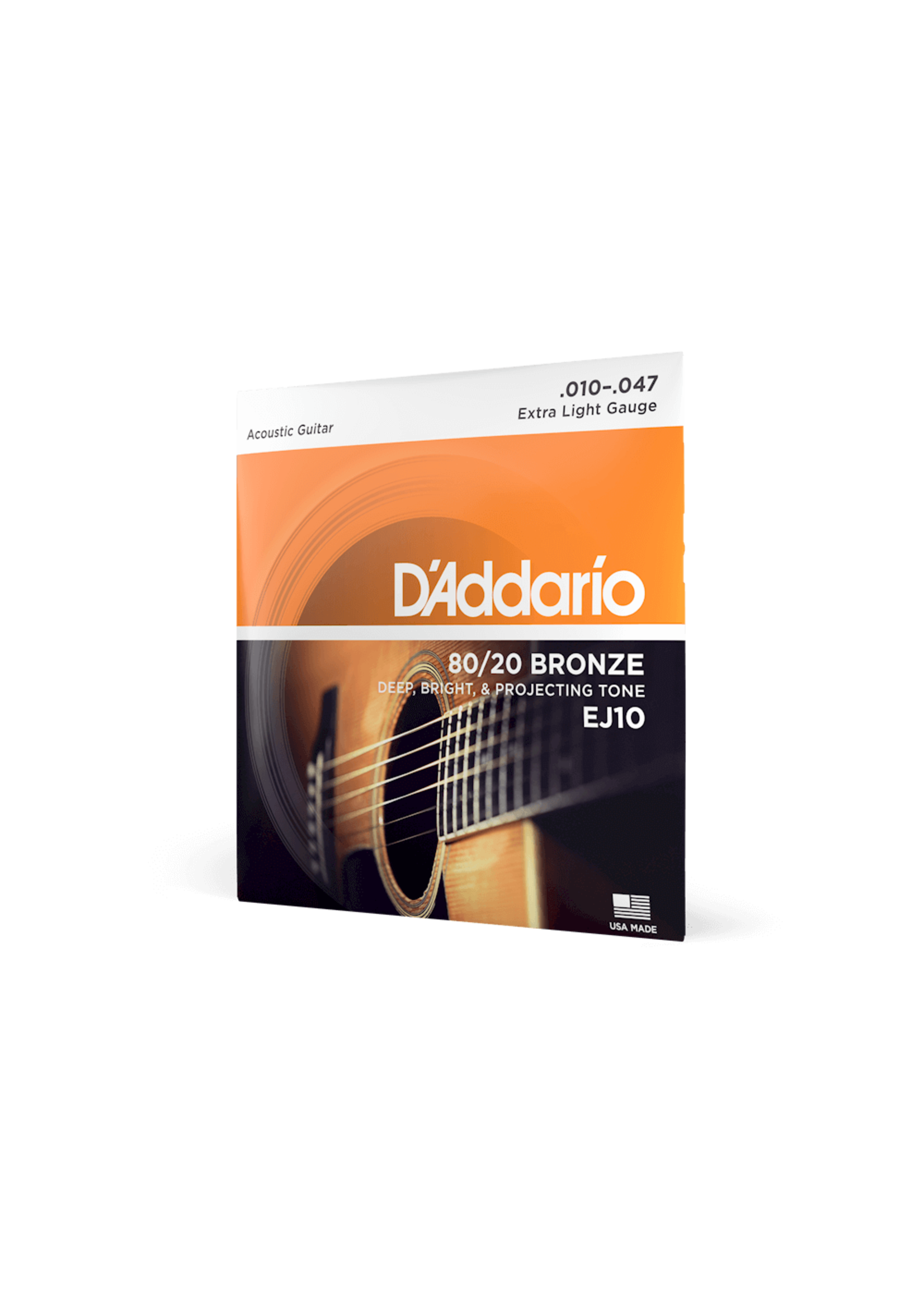 D'Addario D'Addario EJ10 Bronze Acoustic Guitar Strings, Extra Light, 10-47