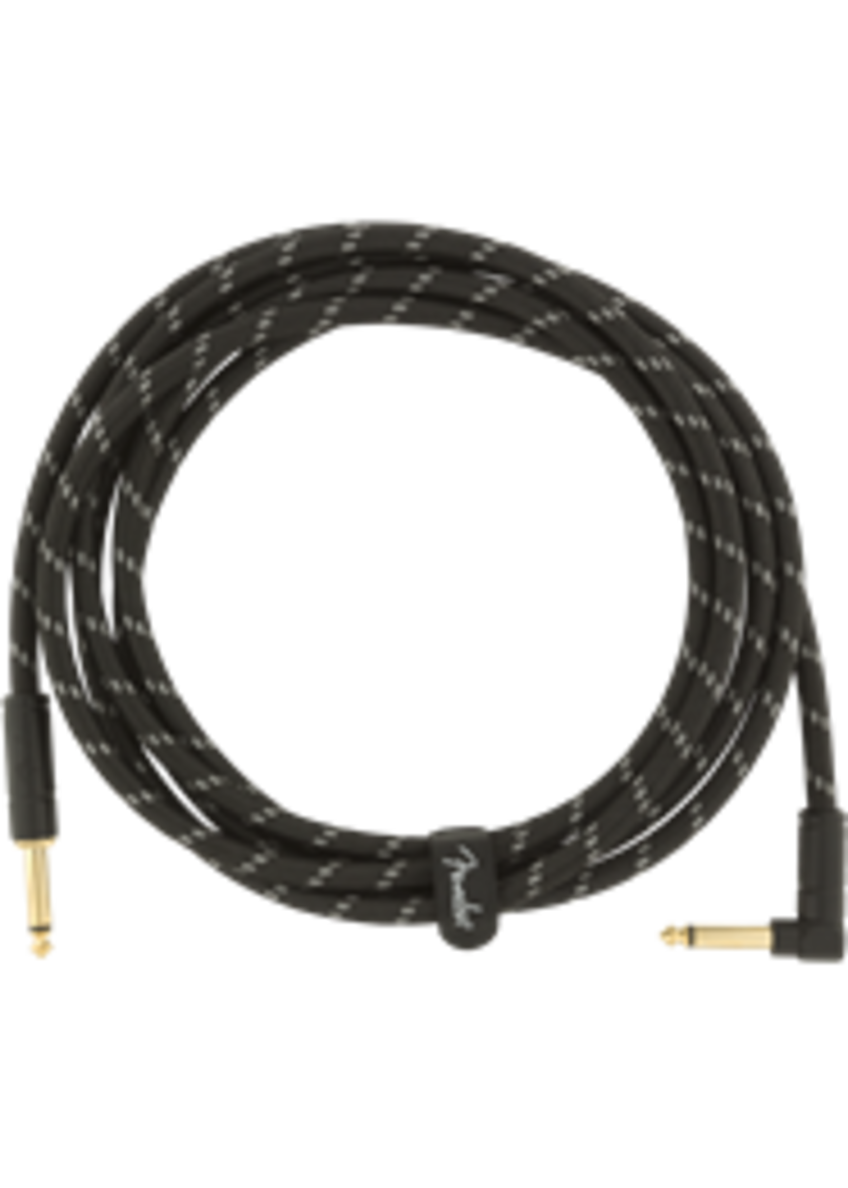 Fender Fender 0990820090 Deluxe Series Instrument Cable, Straight/Angle, 10', Black Tweed