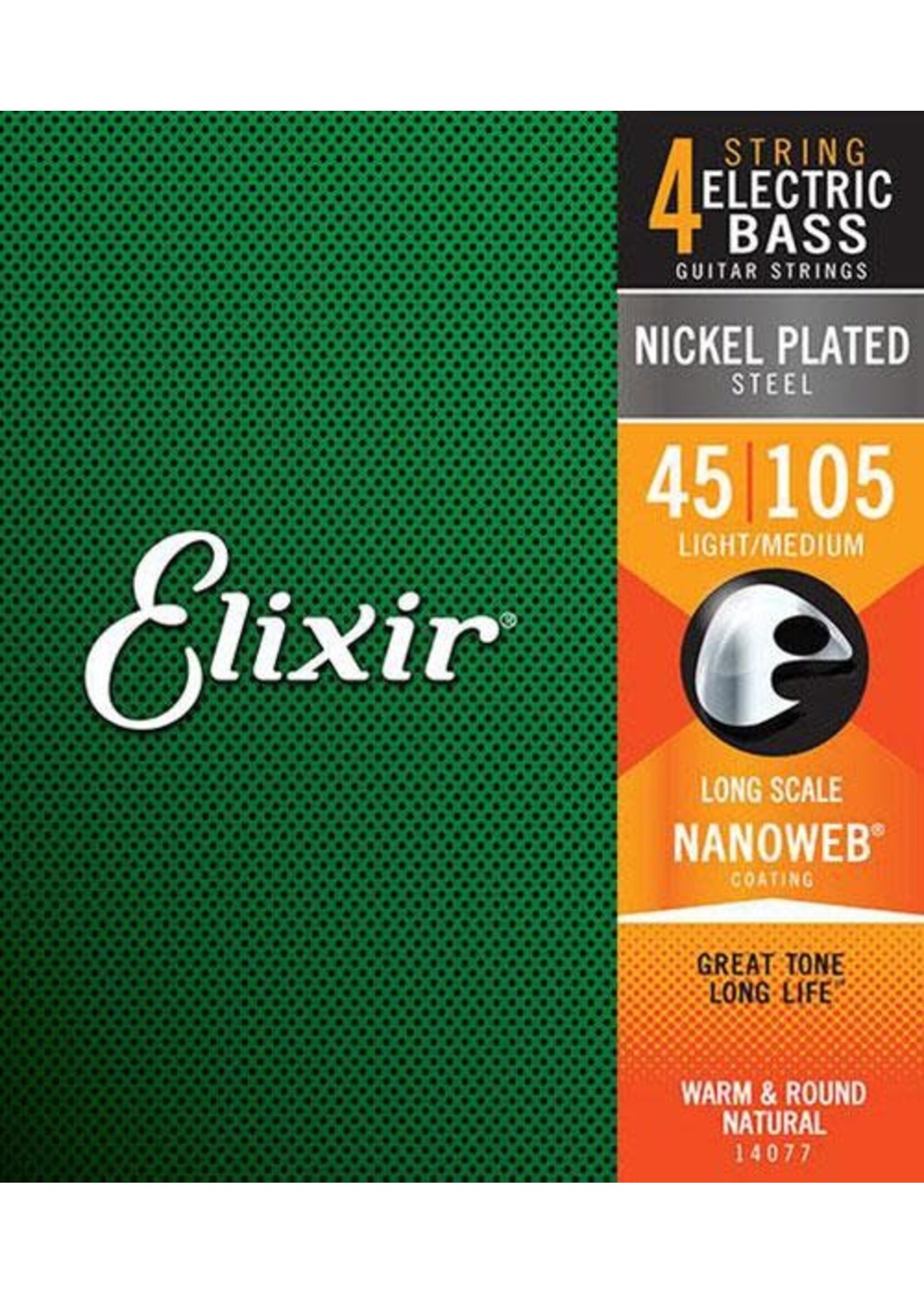 Elixir Elixir 14077 Nanoweb Bass Strings 45-105 Nickel Plated