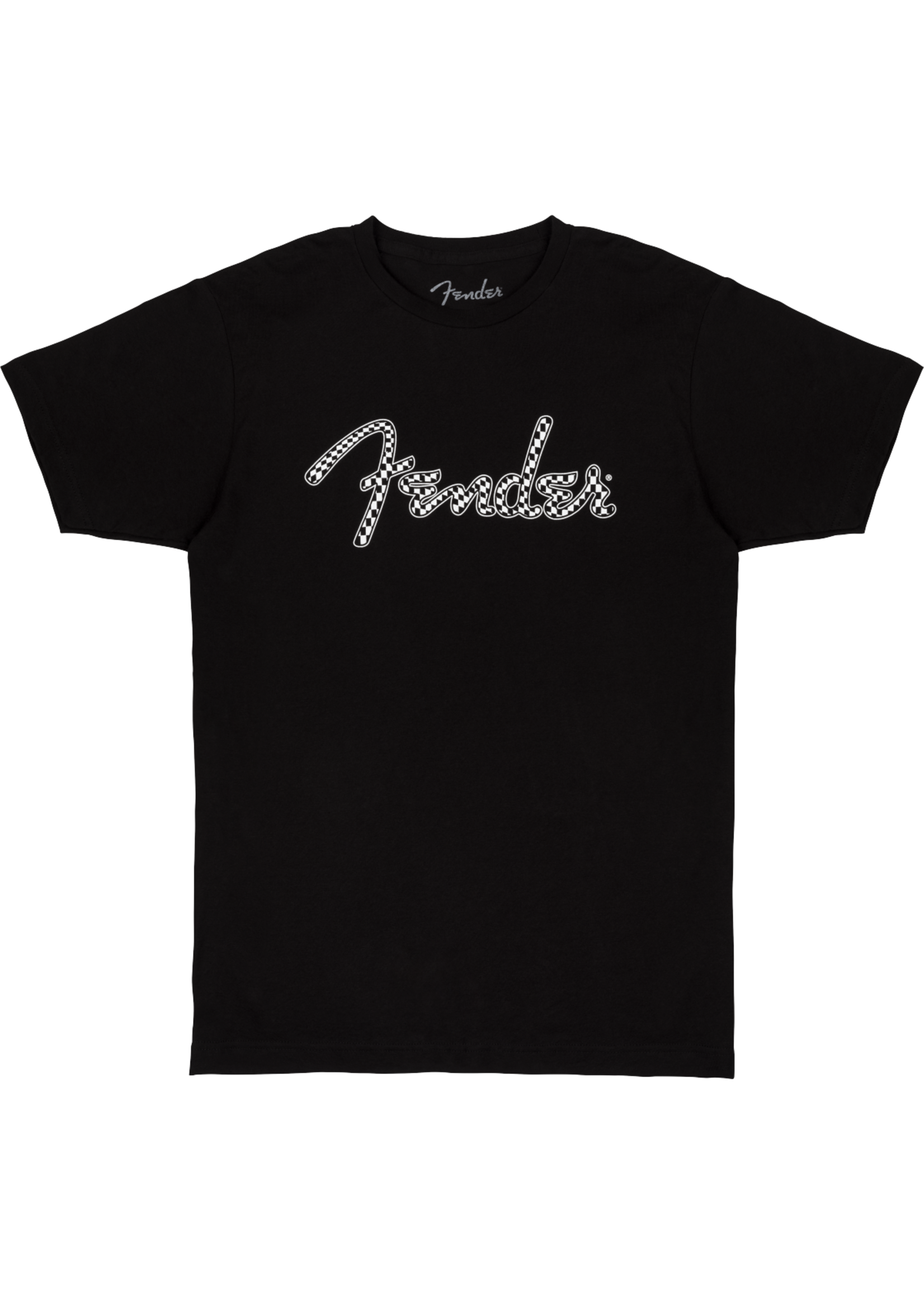 Fender Fender 9192411406 Spaghetti Wavy Checker Logo T-shirt - Black, Medium